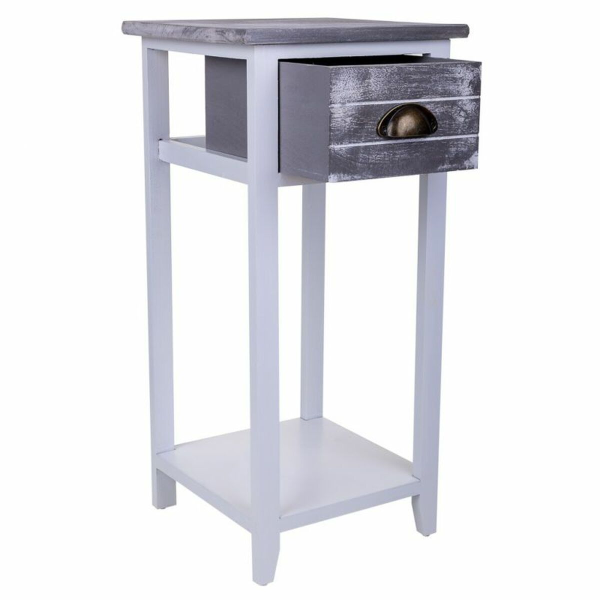 Nattduksbord Alexandra House Living Vit 30 x 63 x 30 cm - 2