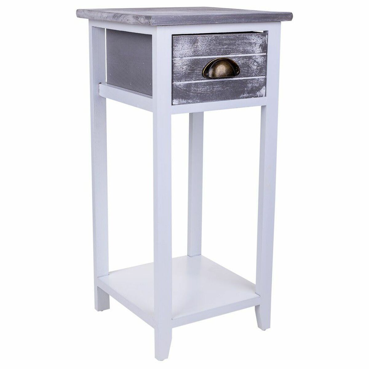 Nattduksbord Alexandra House Living Vit 30 x 63 x 30 cm
