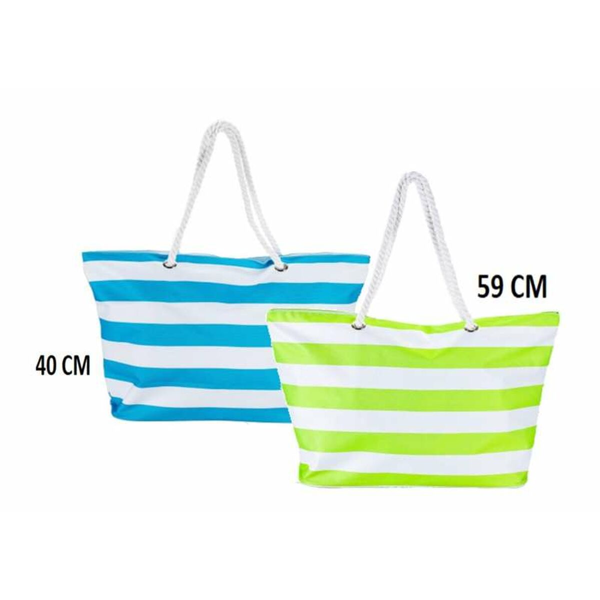 Strandväska Bismark Blå Vit Oxford 59 x 19 x 40 cm - 2
