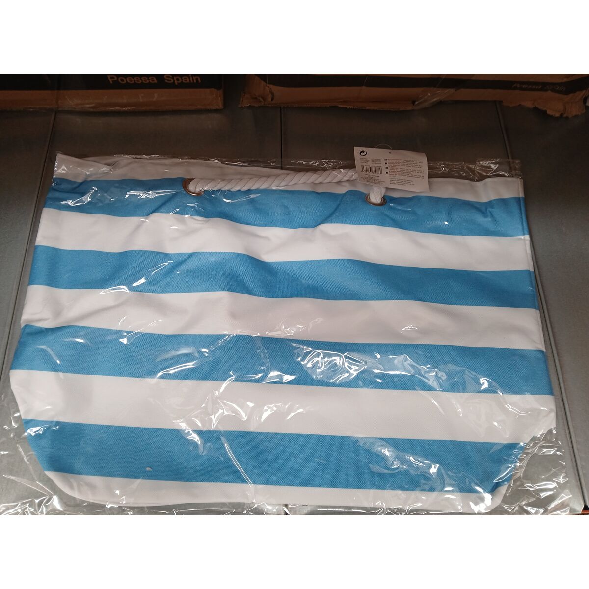 Strandväska Bismark Blå Vit Oxford 59 x 19 x 40 cm - 7