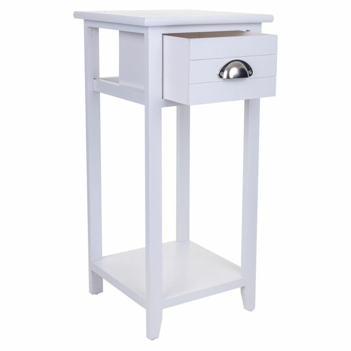 Nattduksbord Alexandra House Living Vit 30 x 63 x 30 cm - 3