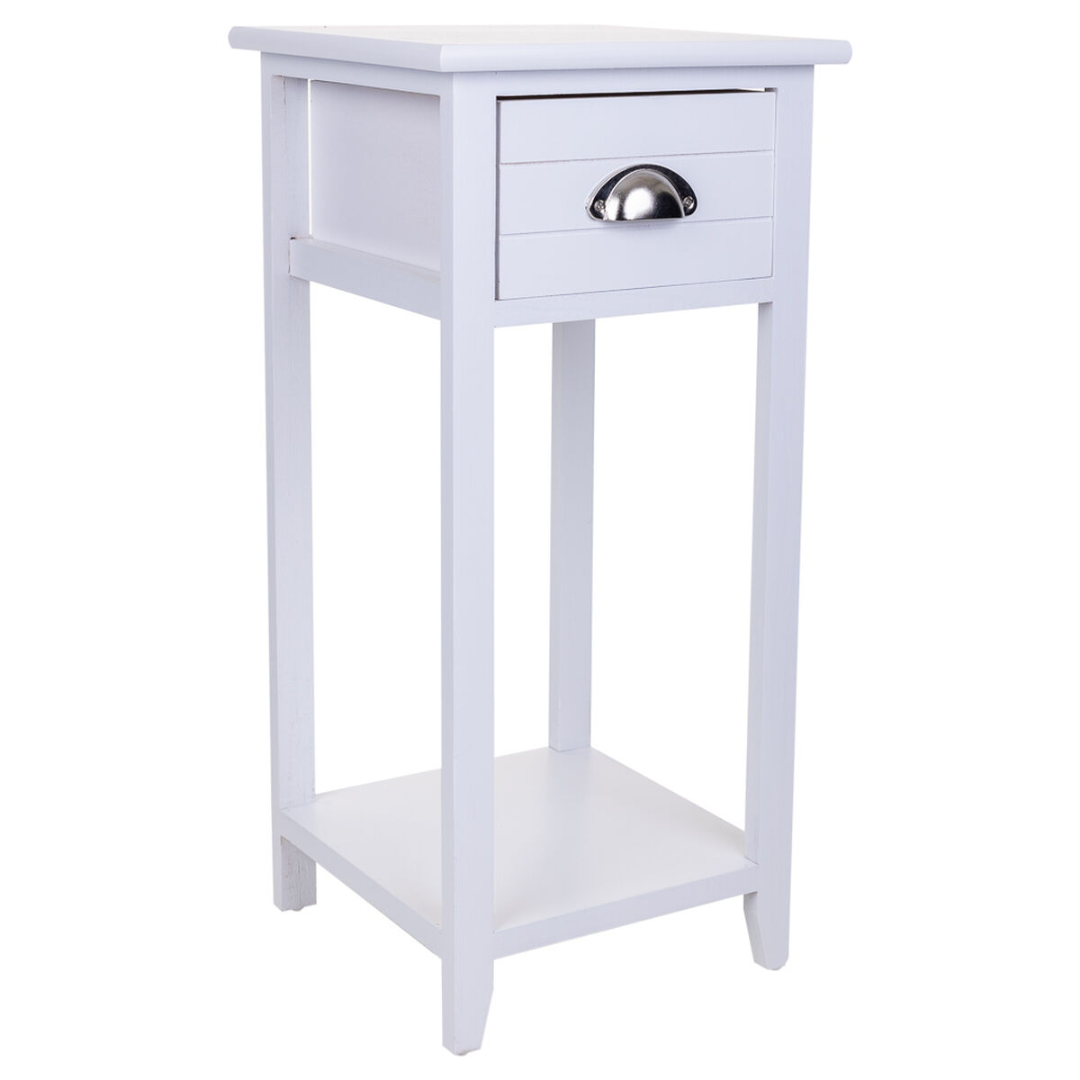 Nattduksbord Alexandra House Living Vit 30 x 63 x 30 cm