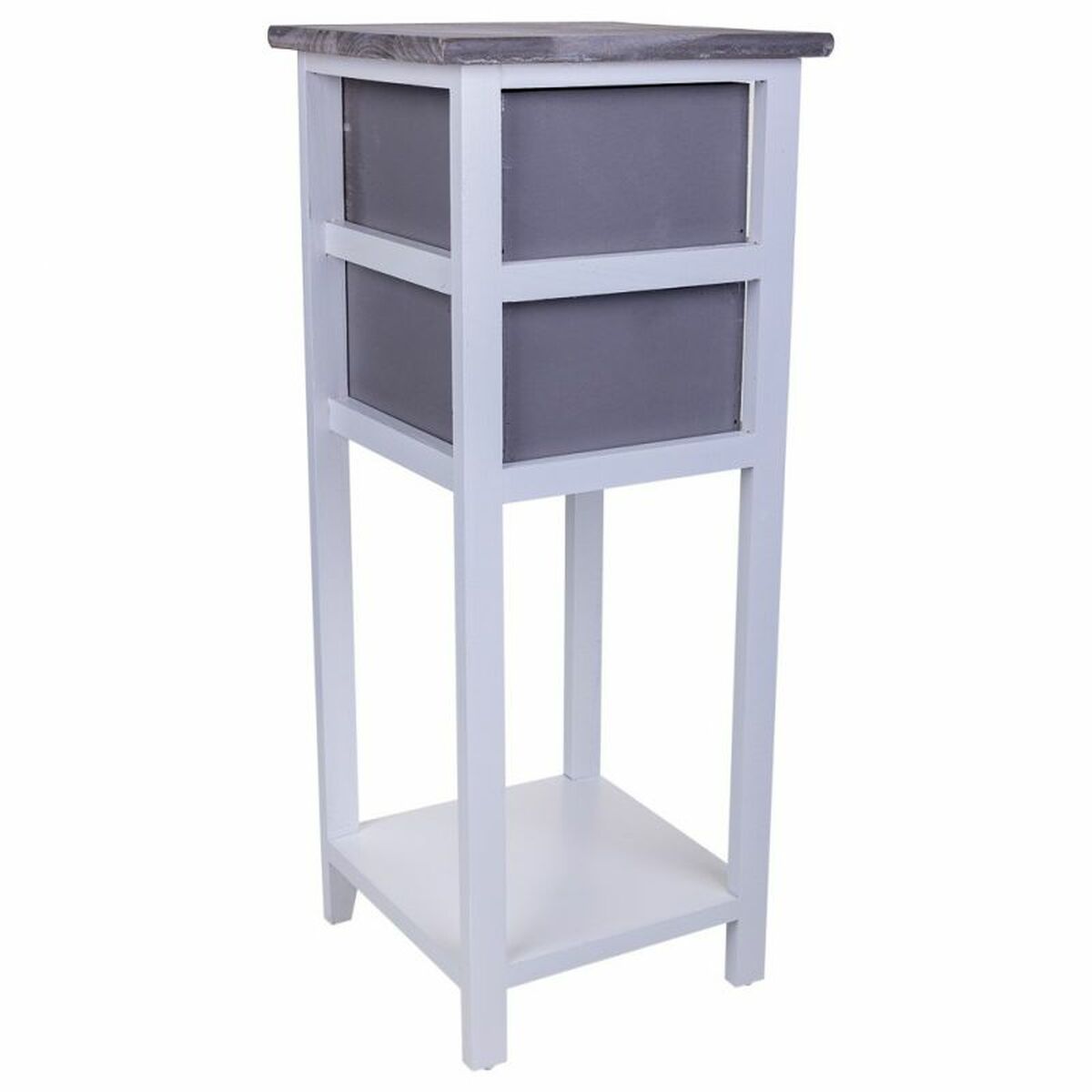 Nattduksbord Alexandra House Living Vit 30 x 73 x 30 cm - 5