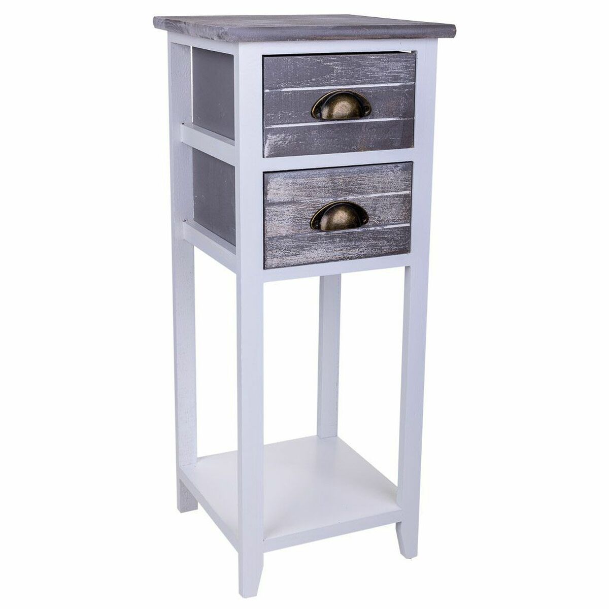 Nattduksbord Alexandra House Living Vit 30 x 73 x 30 cm