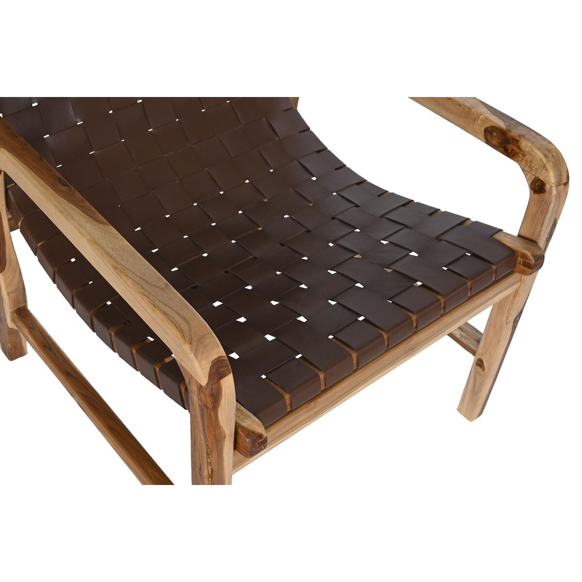Fåtölj DKD Home Decor Brun Teak 66 x 73 x 96 cm - 6