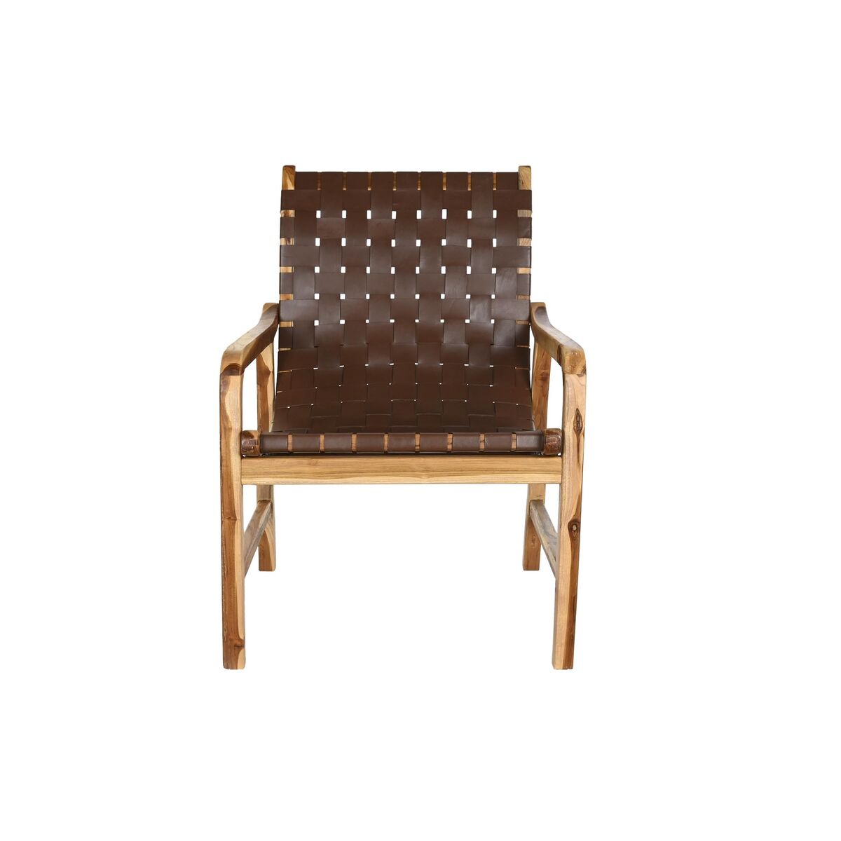 Fåtölj DKD Home Decor Brun Teak 66 x 73 x 96 cm - 3