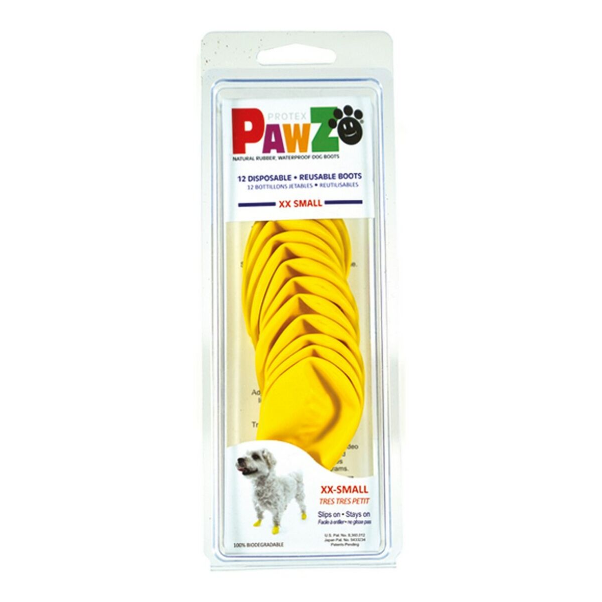 Skor Pawz Hund 12 antal Gul Storlek XXS - 4