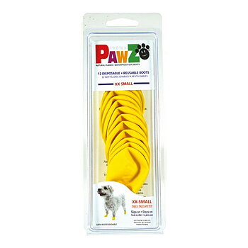 Skor Pawz Hund 12 antal Gul Storlek XXS