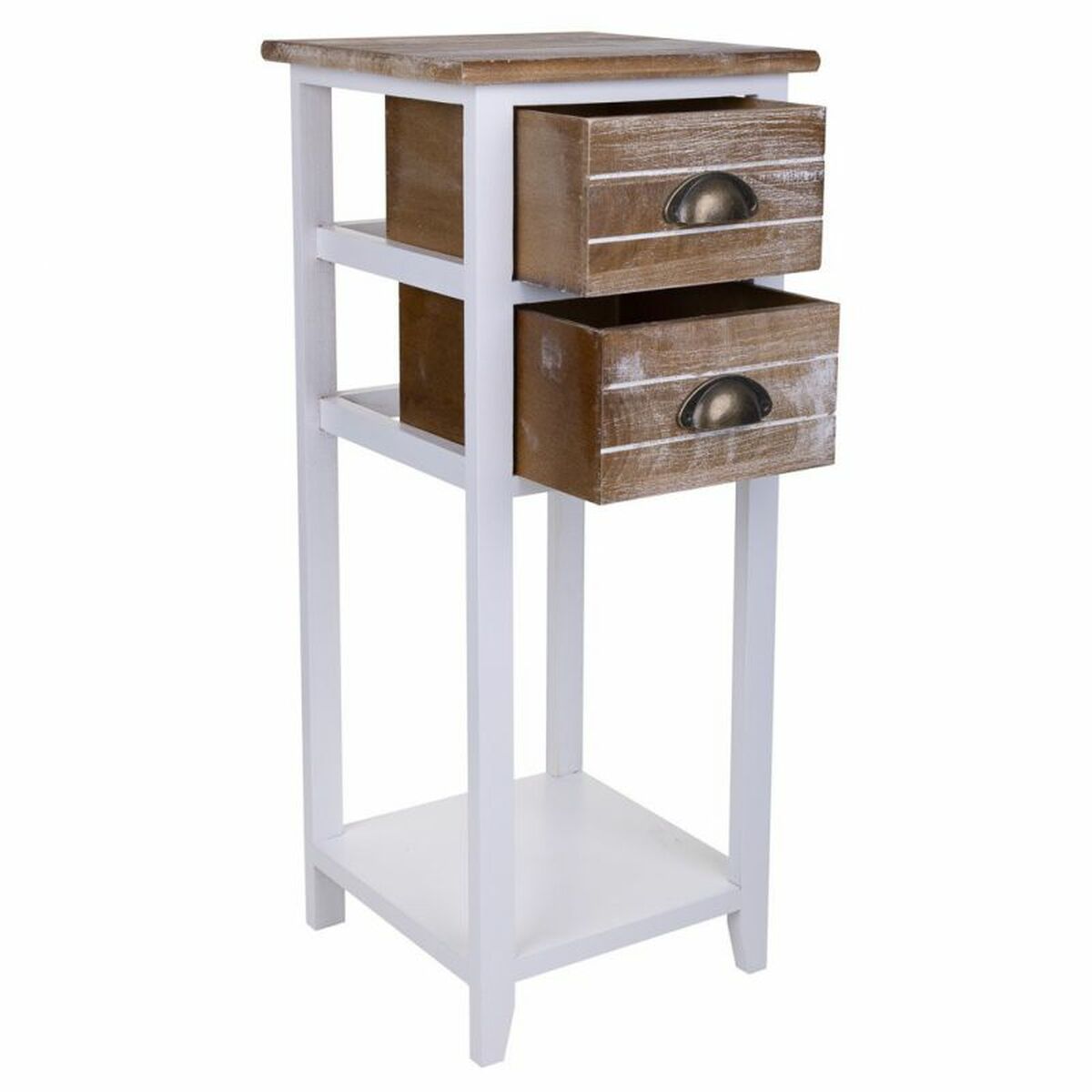 Nattduksbord Alexandra House Living Vit 30 x 73 x 30 cm - 2
