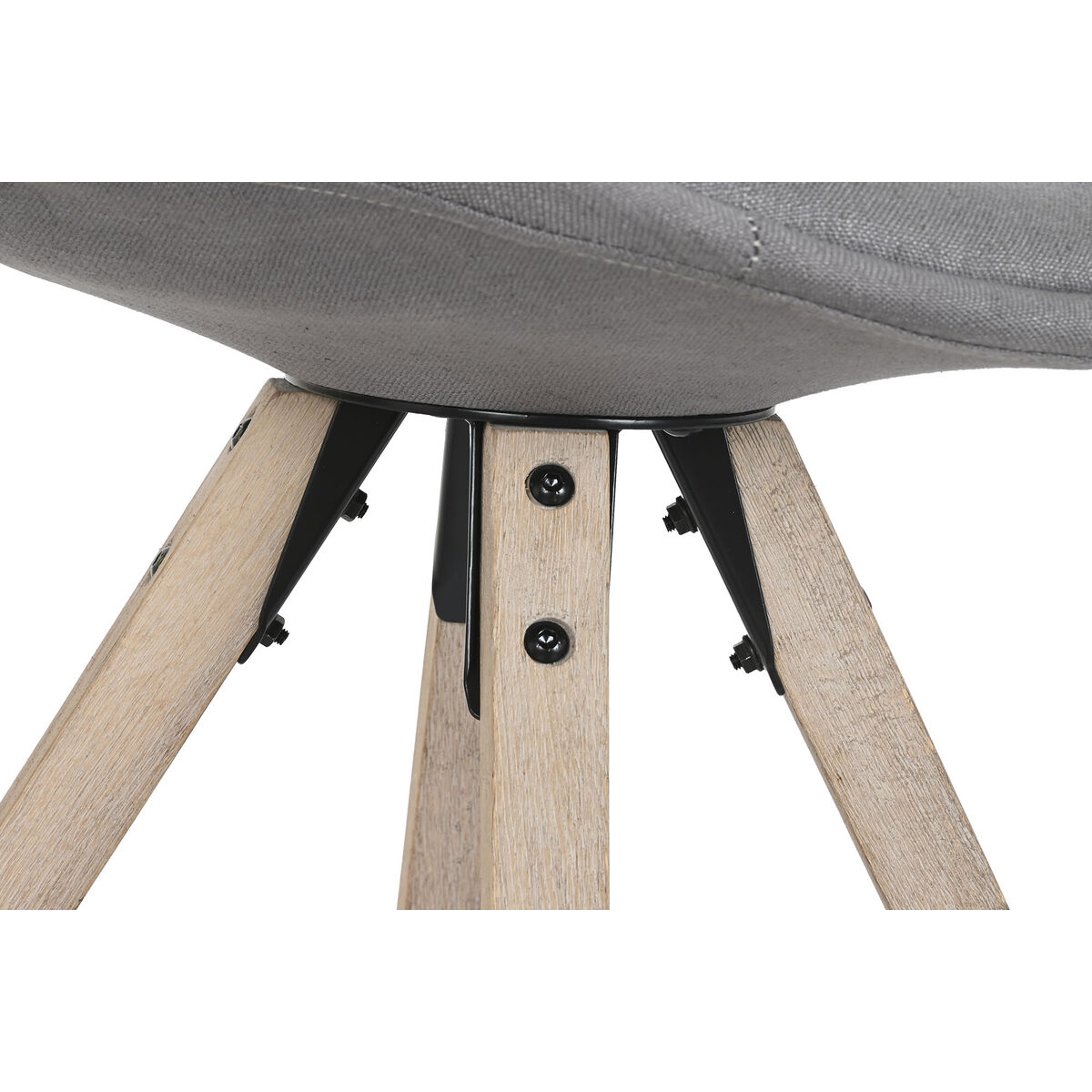 Matsalsstol DKD Home Decor Polyester Mörkgrå Tölgy (48 x 44 x 84 cm) - 3