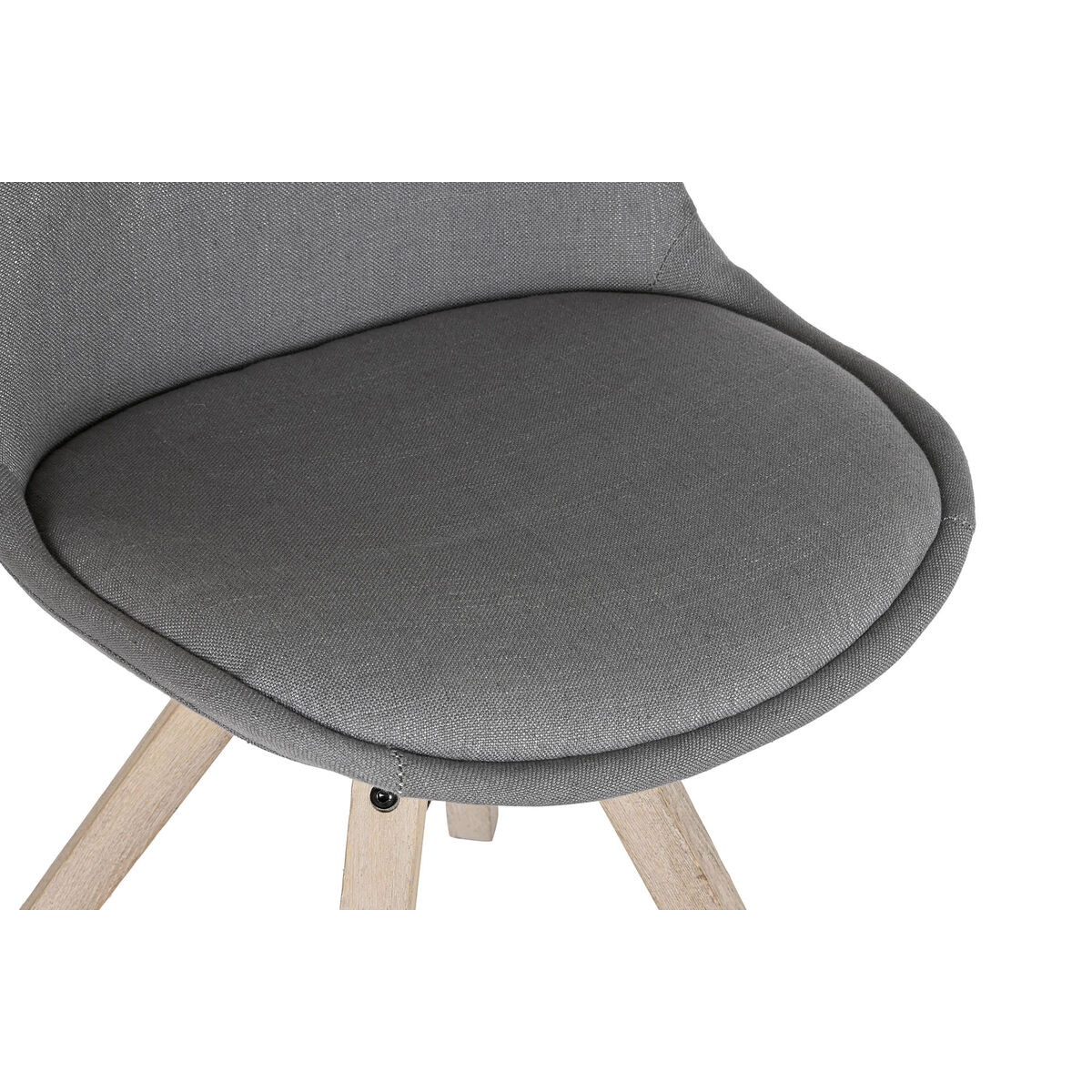 Matsalsstol DKD Home Decor Polyester Mörkgrå Tölgy (48 x 44 x 84 cm) - 7