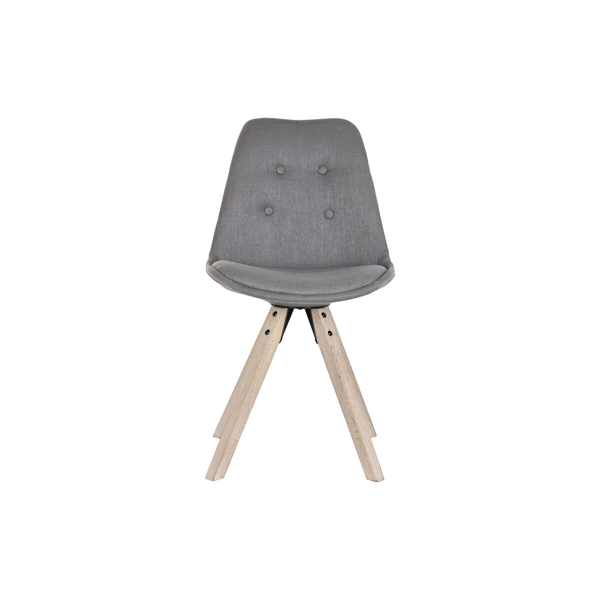Matsalsstol DKD Home Decor Polyester Mörkgrå Tölgy (48 x 44 x 84 cm) - 5