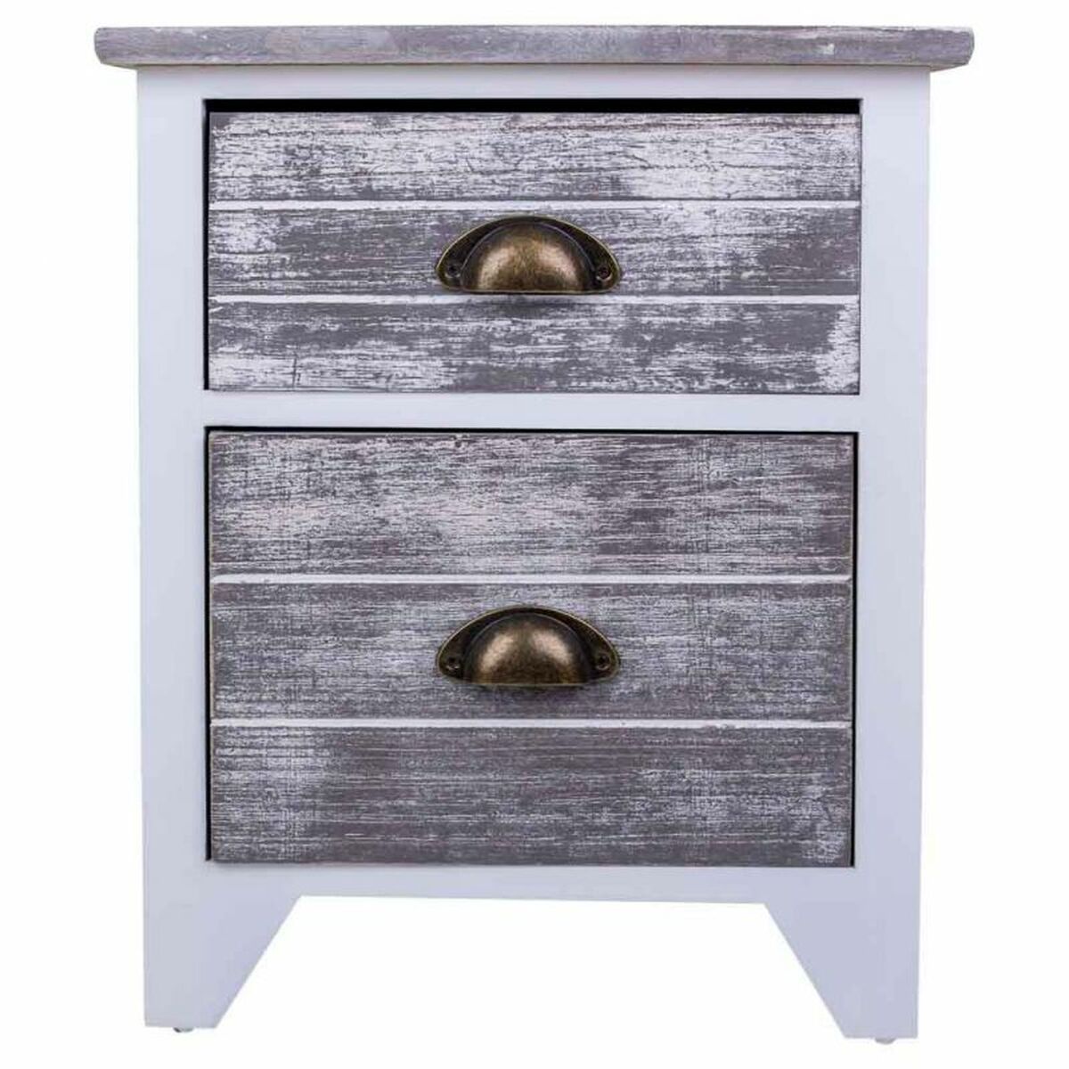 Nattduksbord Alexandra House Living Vit 28 x 45 x 38 cm - 3