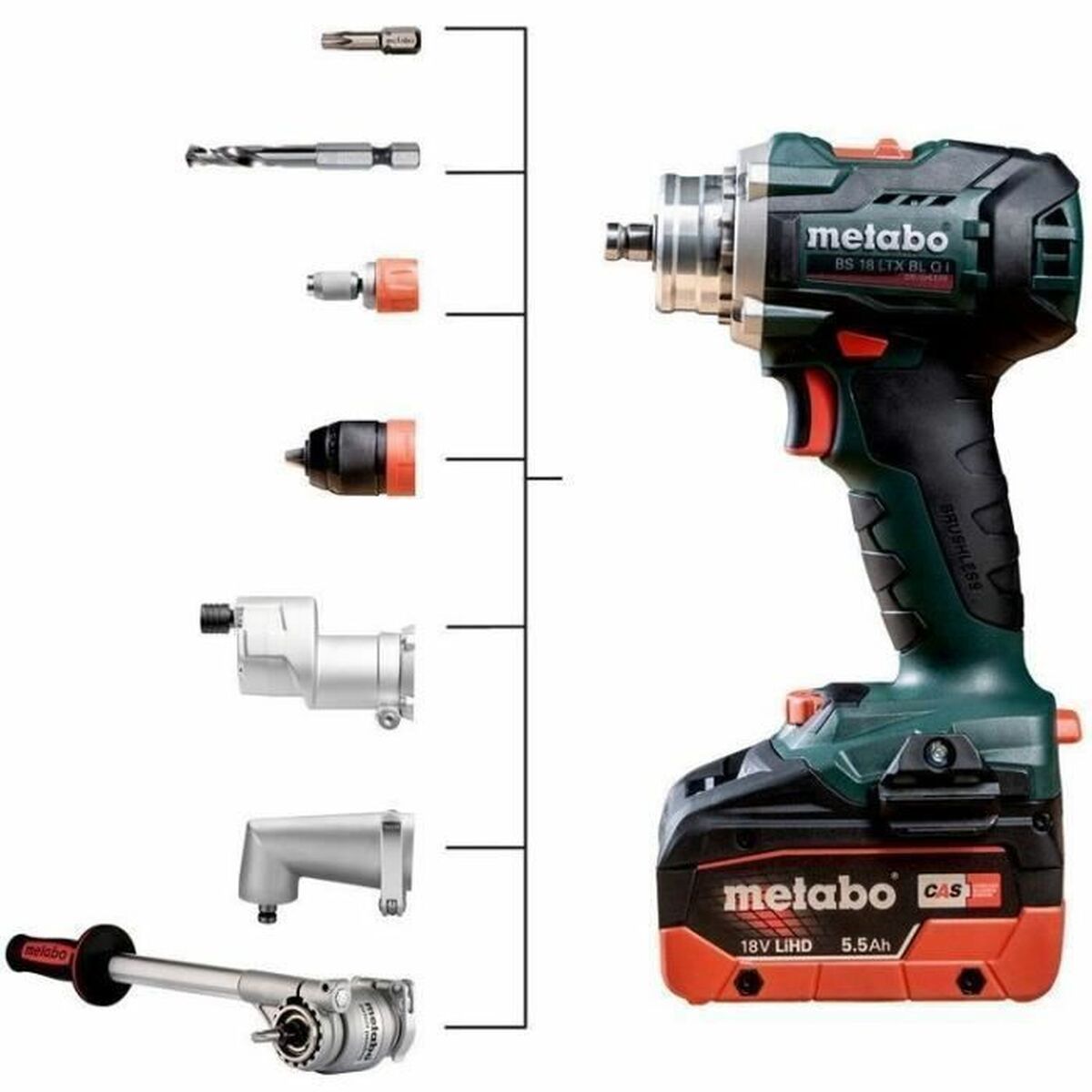 Elektrisk skruvmejsel Metabo BS 18 LTX BL QI - 9