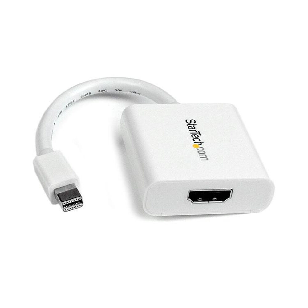 Adapter Mini Display Port till HDMI Startech MDP2HDW              Vit