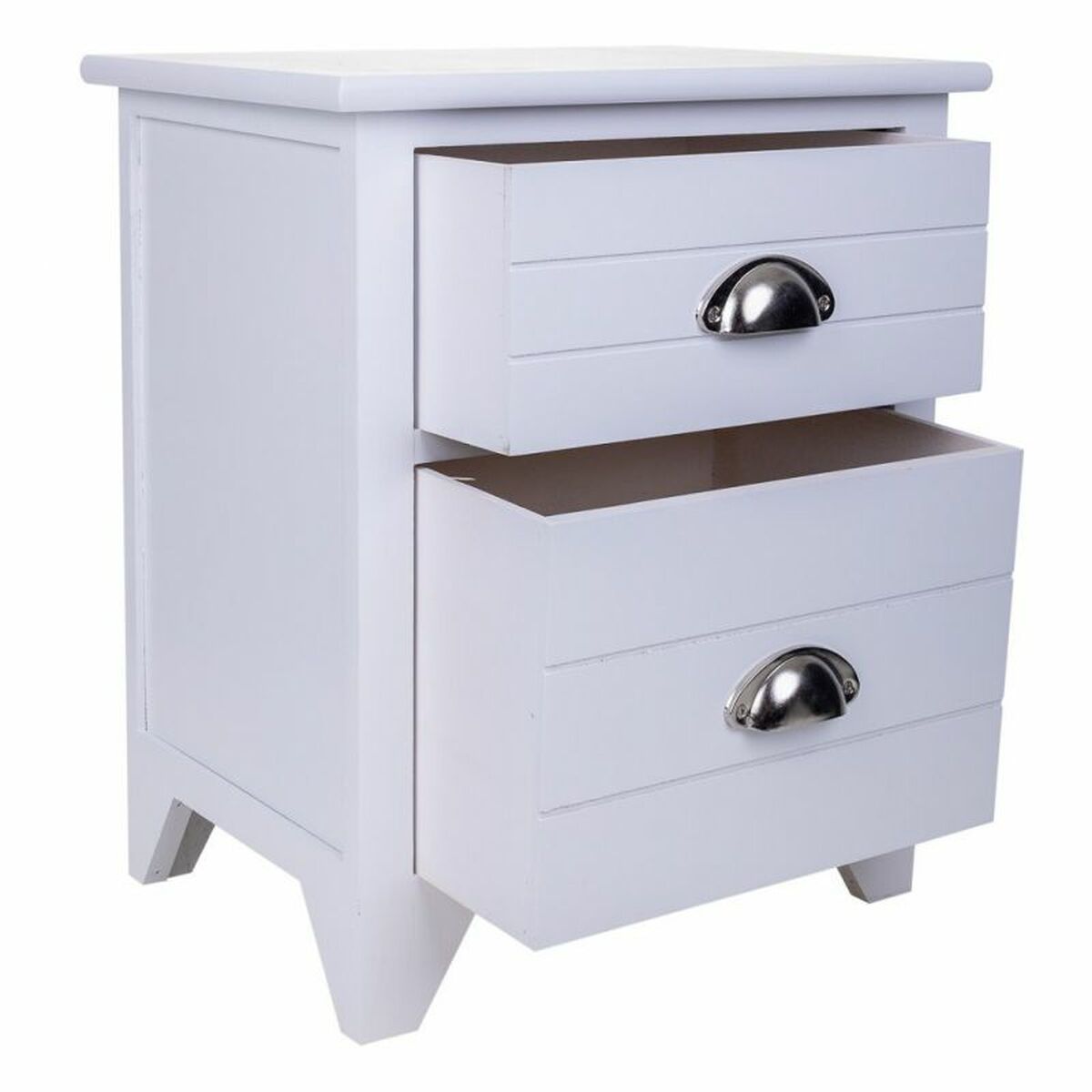 Nattduksbord Alexandra House Living Vit 28 x 45 x 38 cm - 2