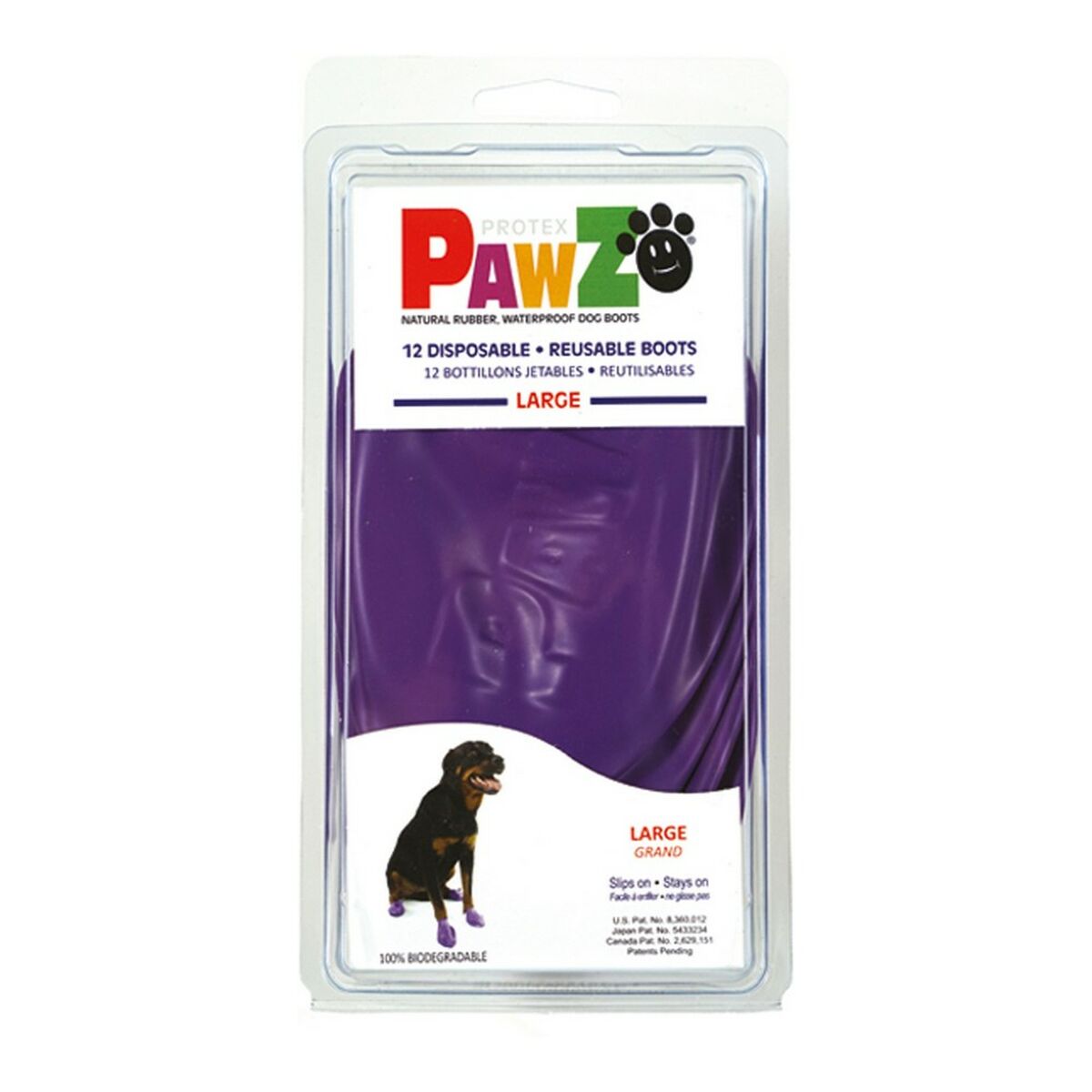 Skor Pawz Hund 12 antal Purpur Storlek L - 2