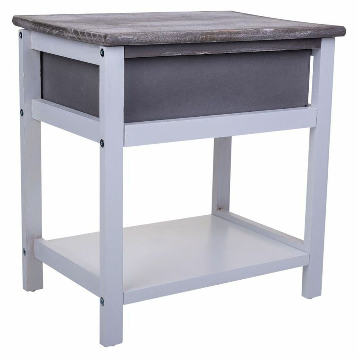 Nattduksbord Alexandra House Living Vit 29 x 42 x 40 cm - 6