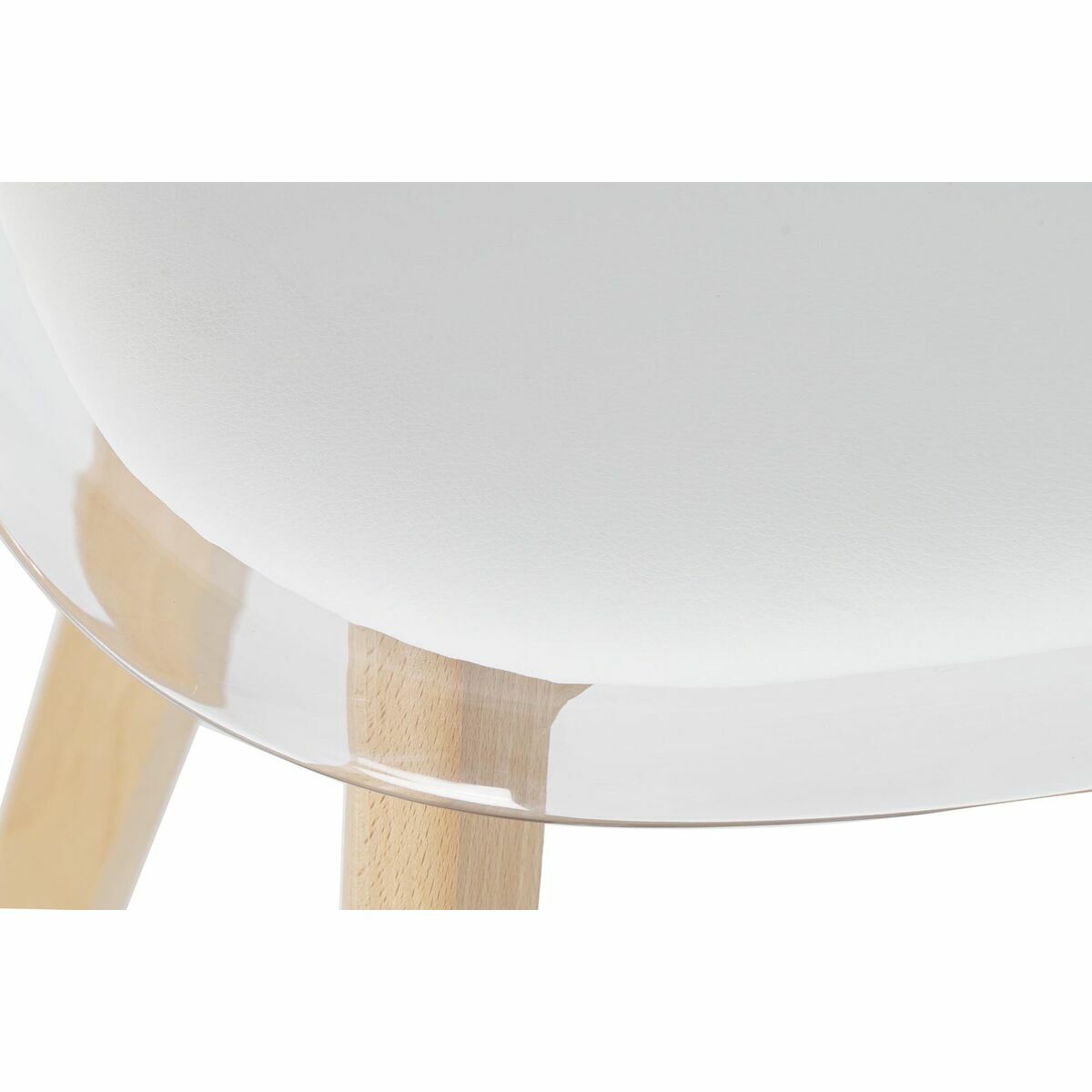 Matsalsstol DKD Home Decor Vit Trä Polykarbonater (Renoverade A) - 5