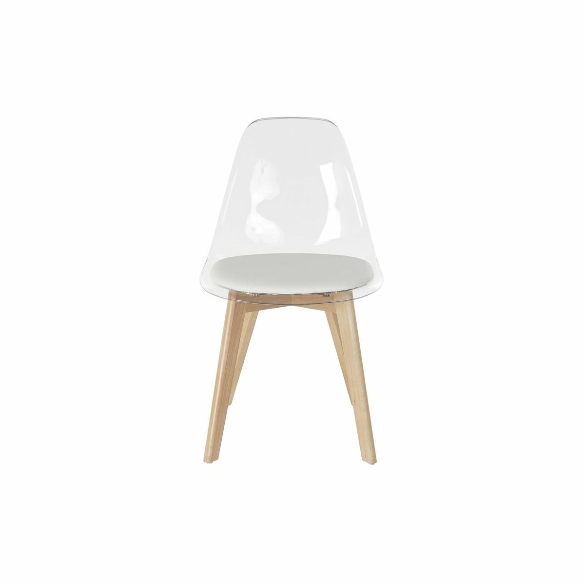 Matsalsstol DKD Home Decor Vit Trä Polykarbonater (Renoverade A) - 3