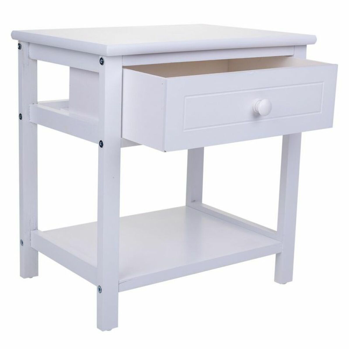 Nattduksbord Alexandra House Living Vit 29 x 42 x 40 cm - 4