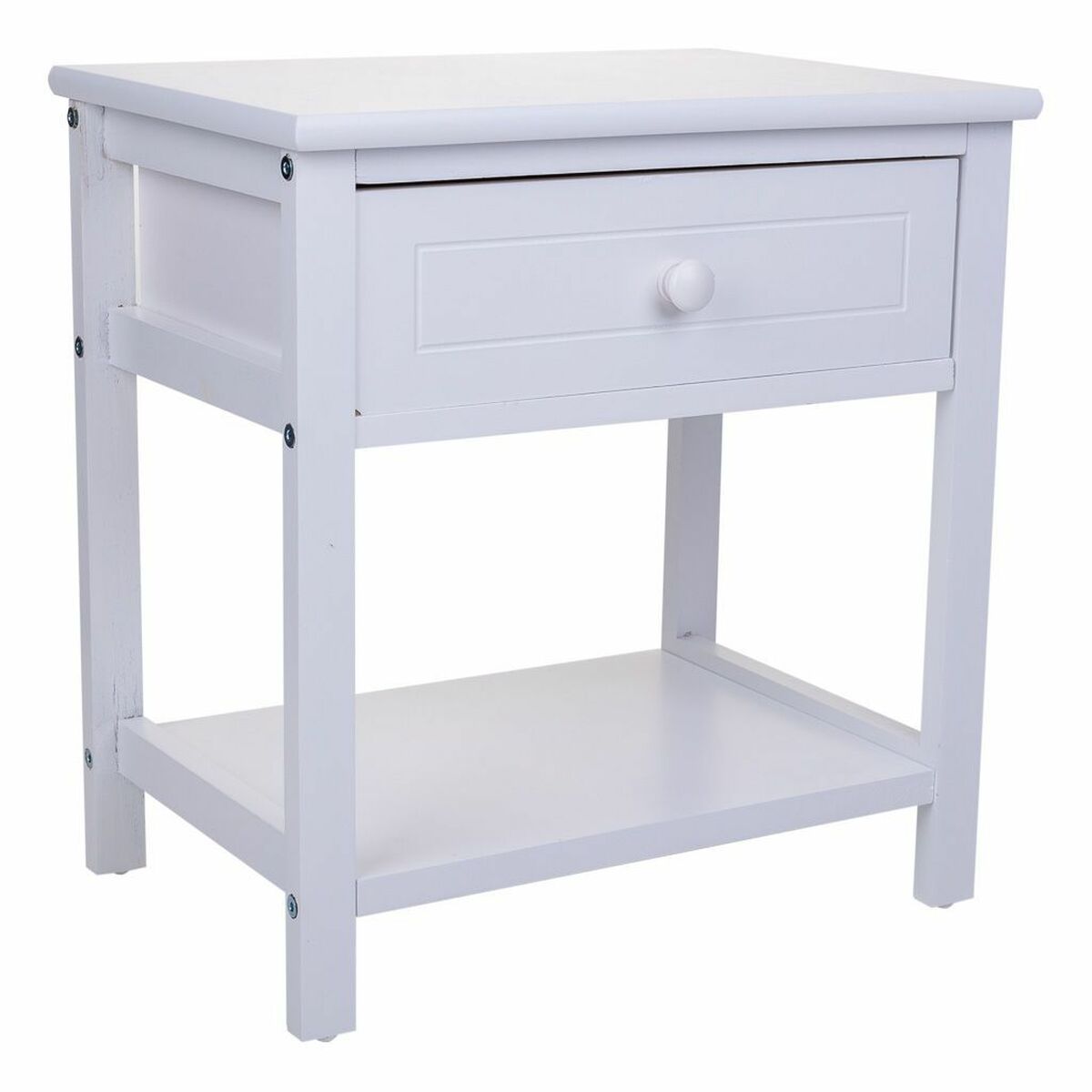 Nattduksbord Alexandra House Living Vit 29 x 42 x 40 cm