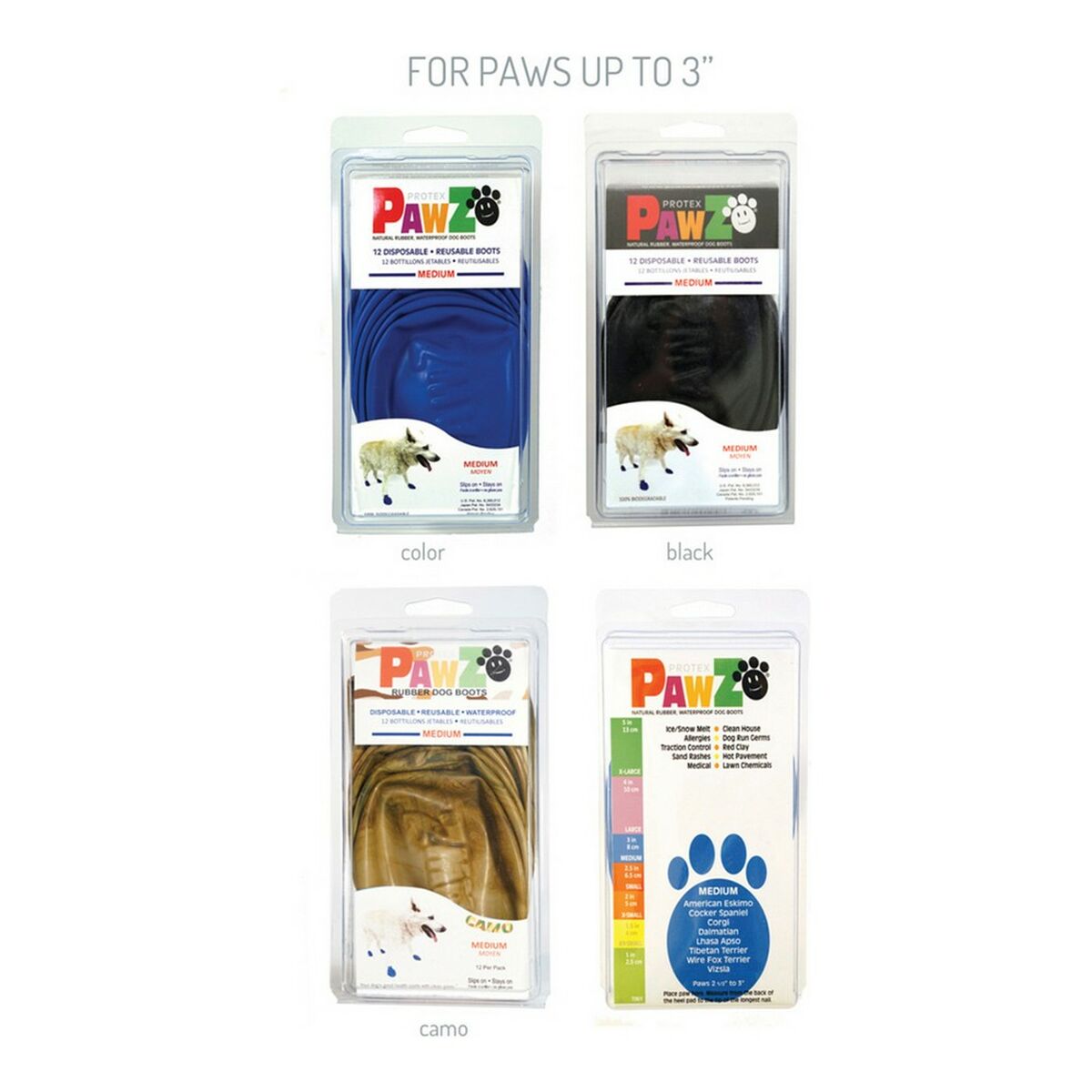 Skor Pawz Hund 12 antal Storlek XL Grön - 6