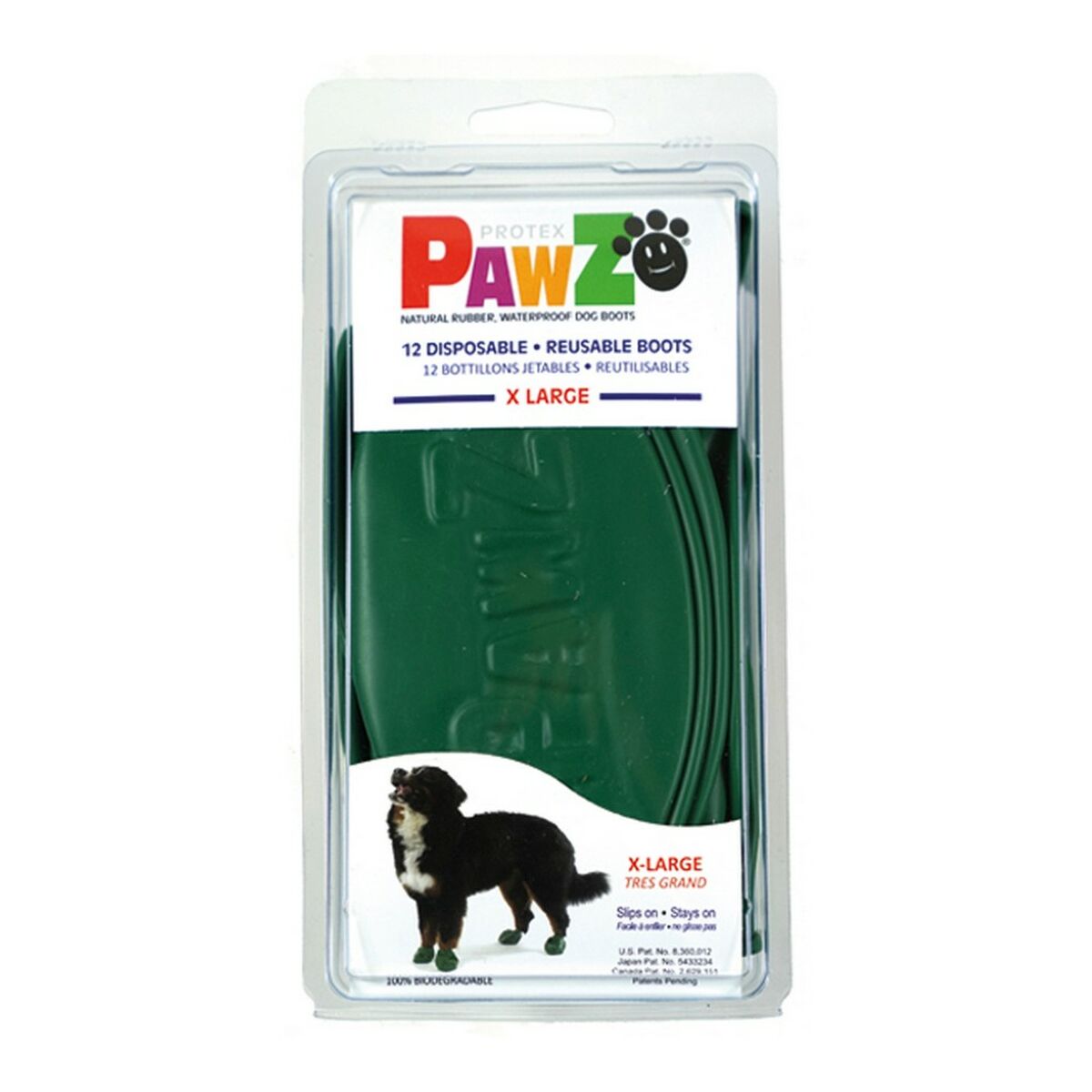 Skor Pawz Hund 12 antal Storlek XL Grön - 13
