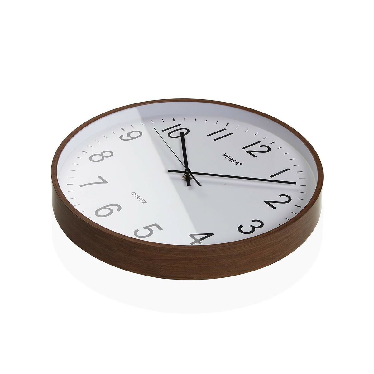 Väggklocka Versa Plast Kvarts Trä MDF 5 x 35 x 35 cm - 2