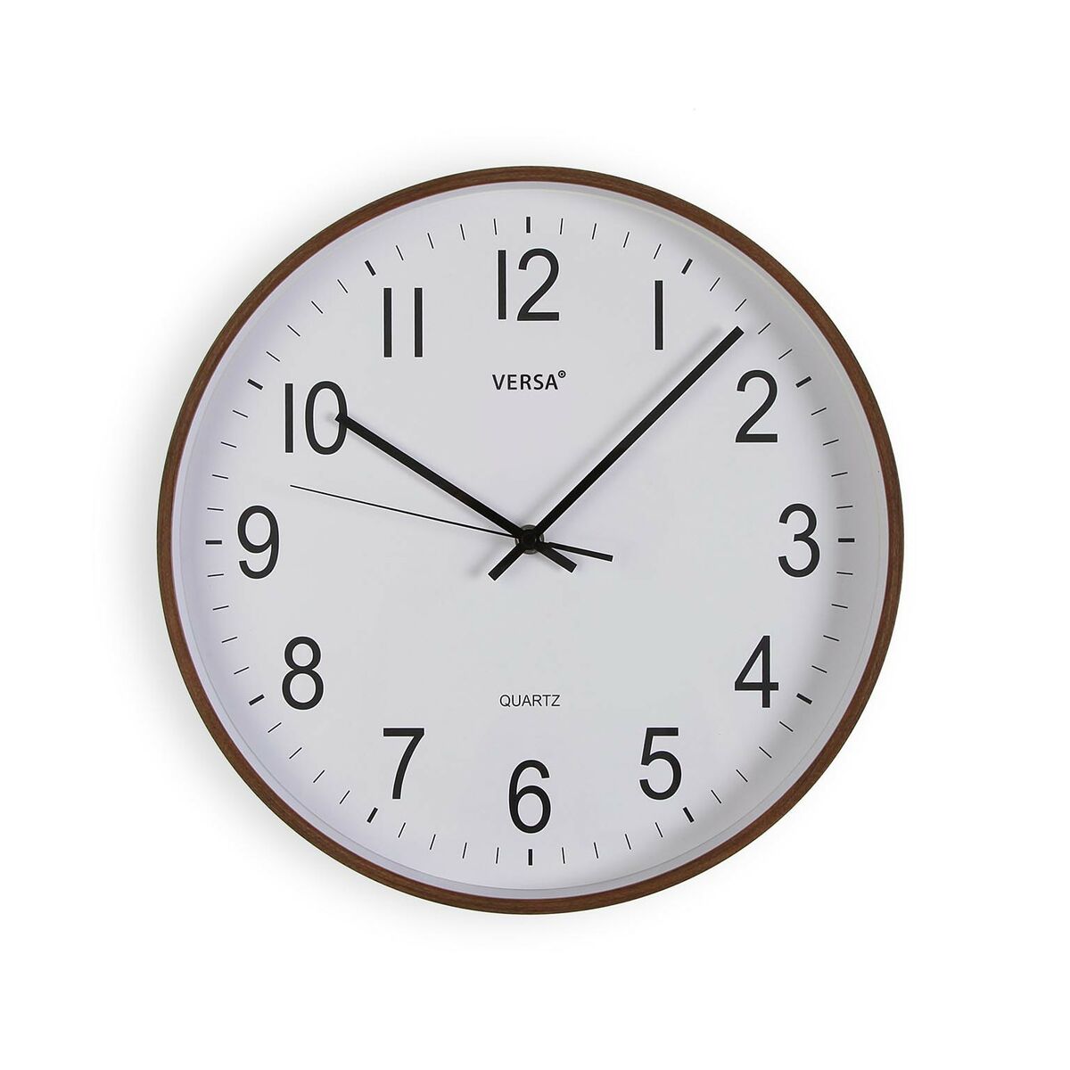 Väggklocka Versa Plast Kvarts Trä MDF 5 x 35 x 35 cm