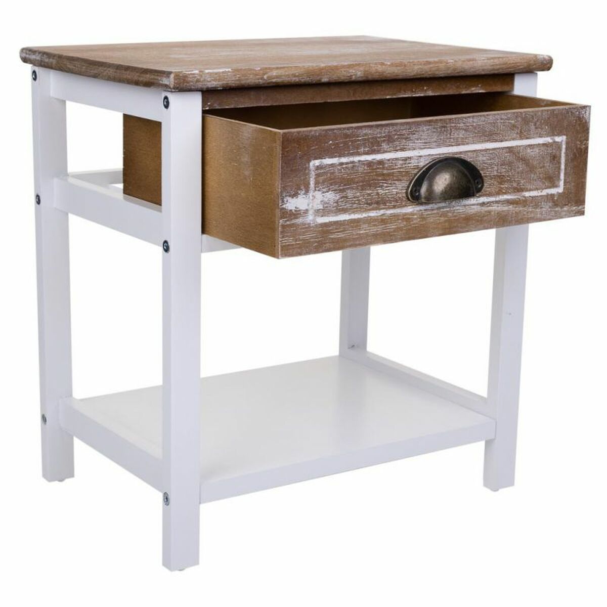 Nattduksbord Alexandra House Living Vit 29 x 42 x 40 cm - 3