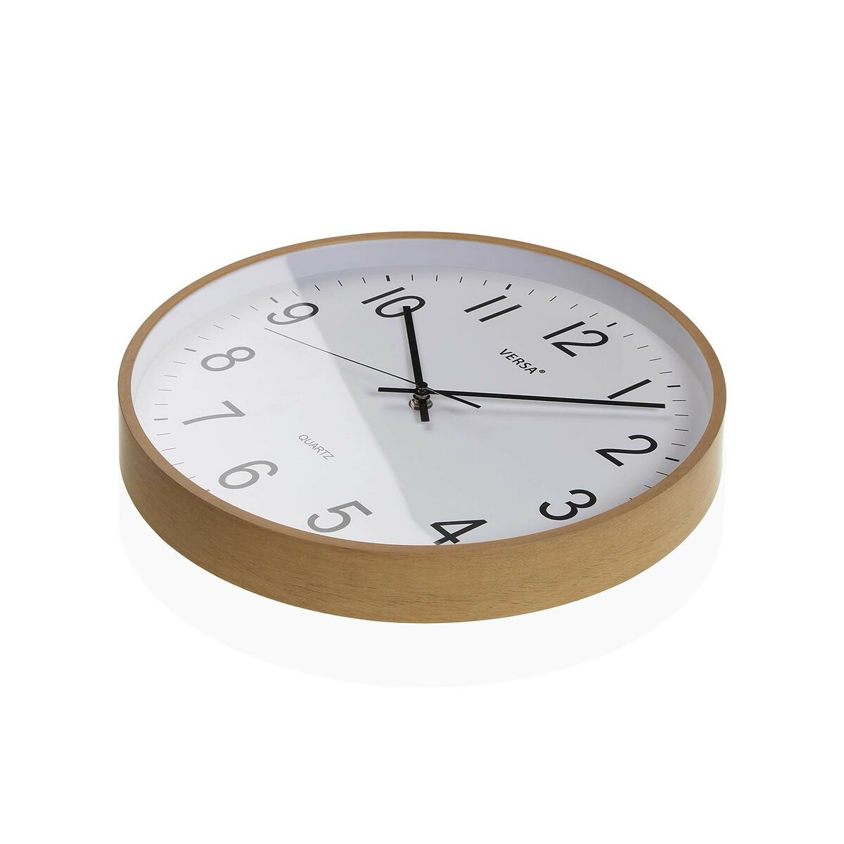 Väggklocka Versa Plast Kvarts Trä MDF 5 x 35 x 35 cm - 2