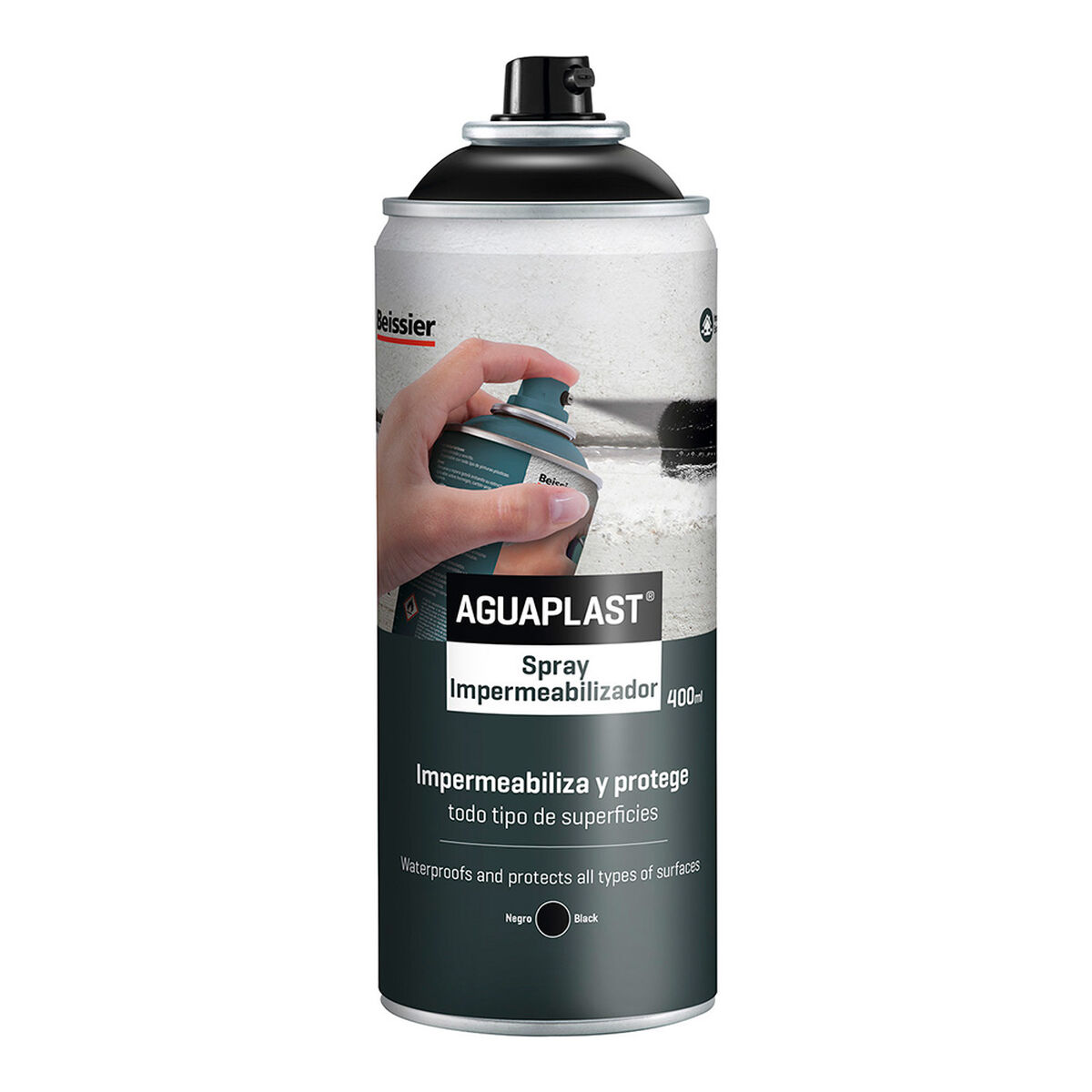 Impregnering Aguaplast 70605-002 Spray Svart 400 ml - 2