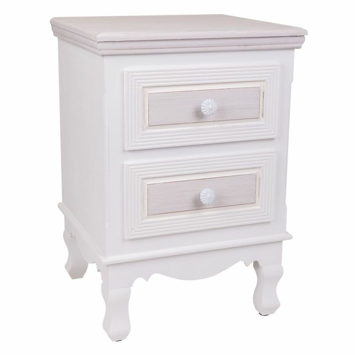 Nattduksbord Alexandra House Living Vit 33 x 53 x 37 cm