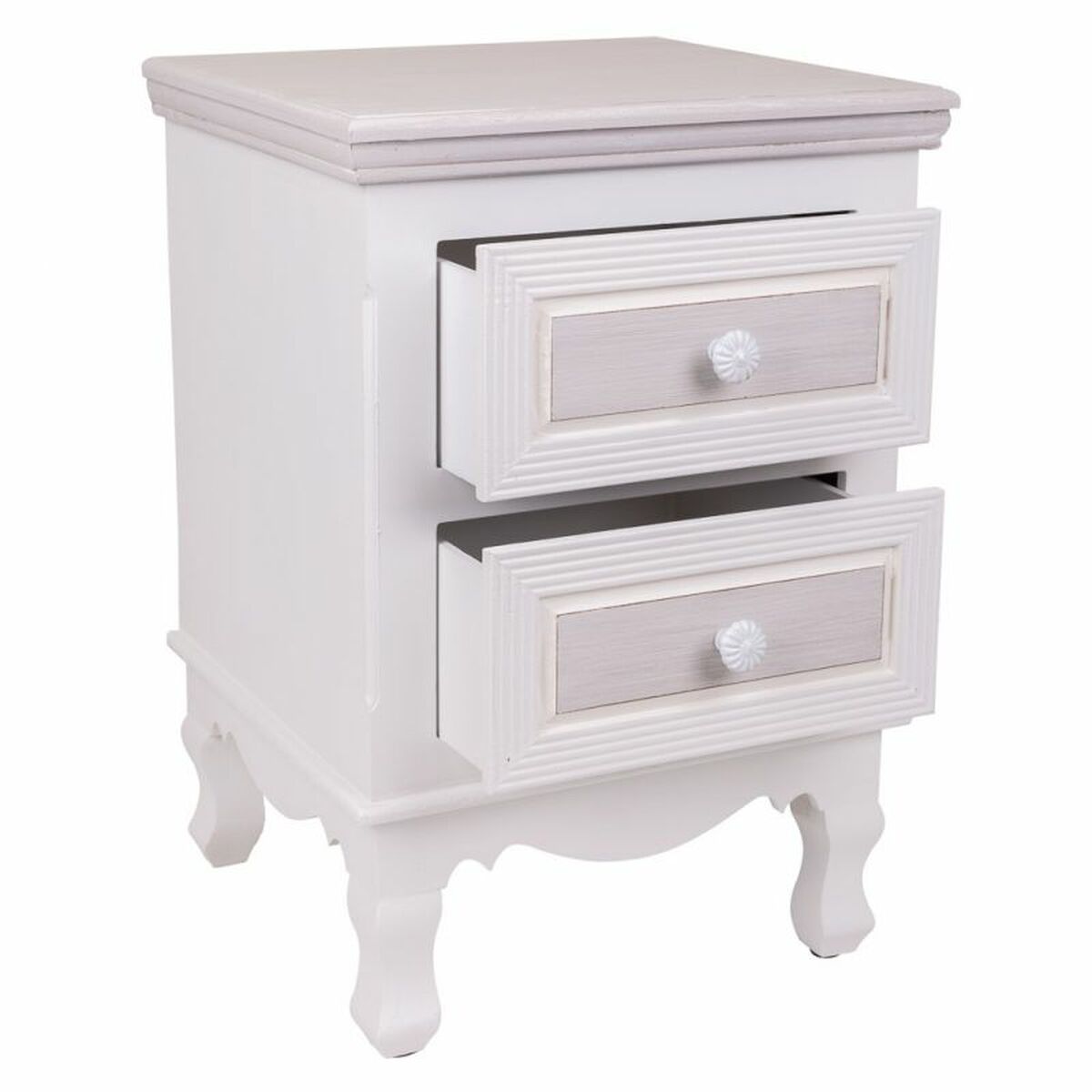 Nattduksbord Alexandra House Living Vit 33 x 53 x 37 cm - 4