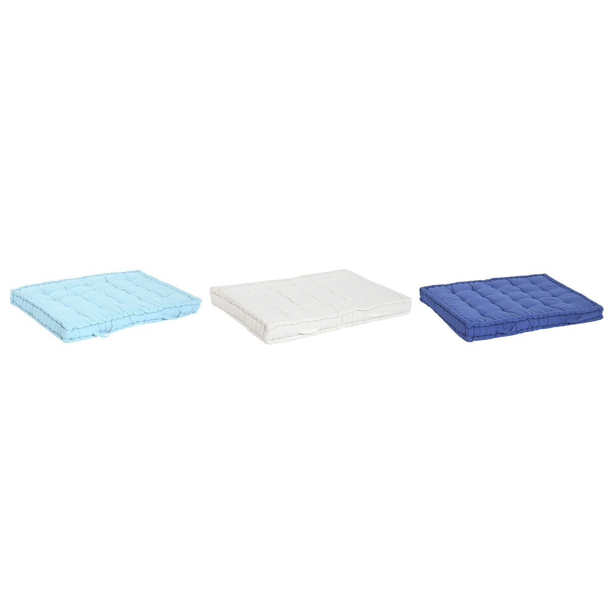 Golvkudde DKD Home Decor Blå Marinblå Greige 110 x 78 x 12 cm (3 antal)