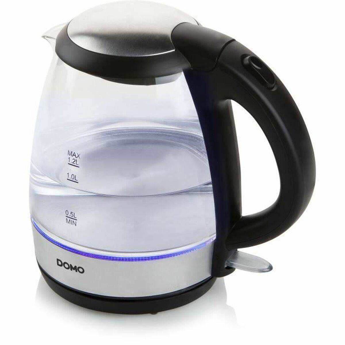 Vattenkokare DOMO DO9218WK Silvrig Rostfritt stål Glas 2200 W 1,2 L - 2