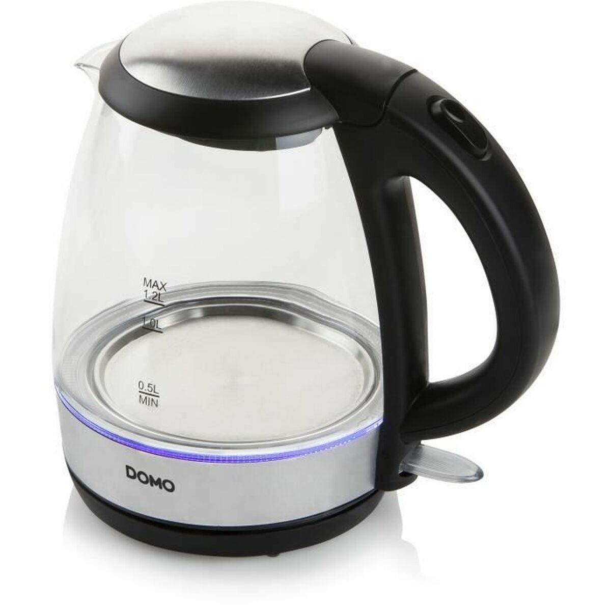 Vattenkokare DOMO DO9218WK Silvrig Rostfritt stål Glas 2200 W 1,2 L