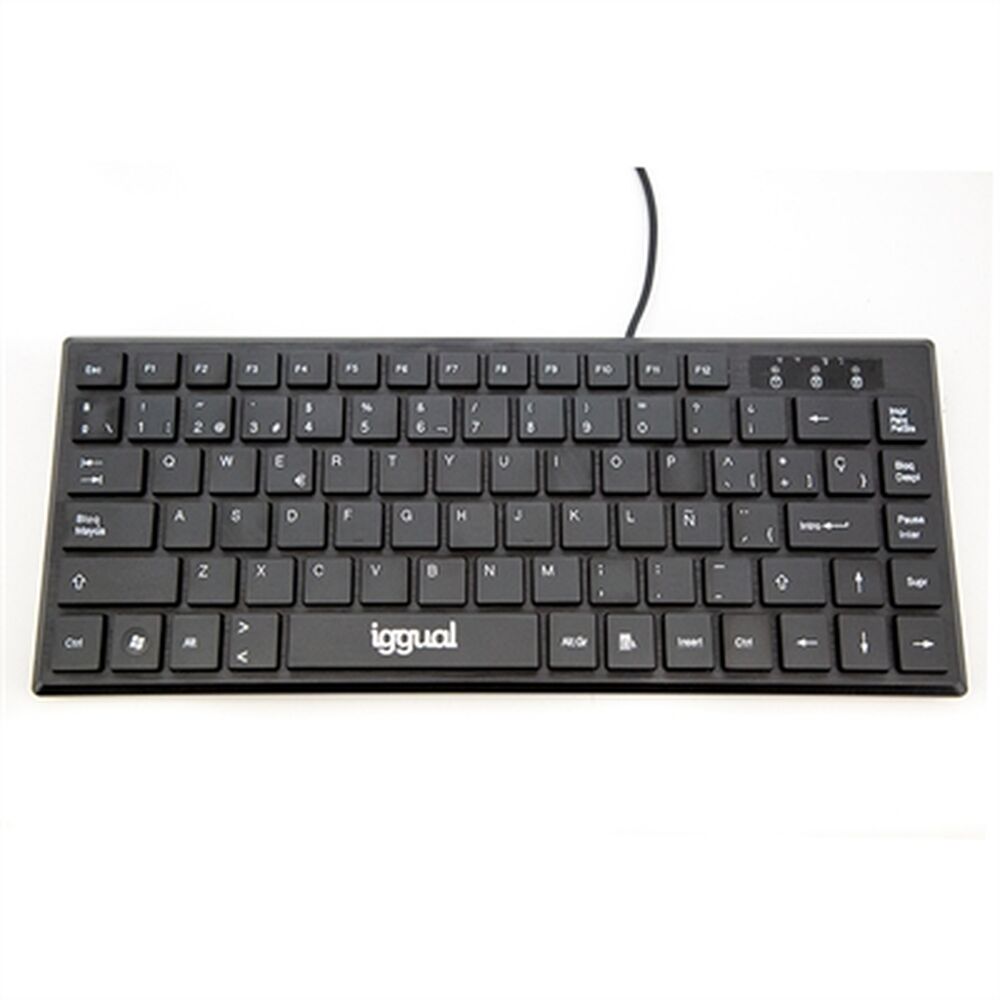 Tangentbord iggual Teclado USB compacto TKL Slim TKL-USB negro Svart
