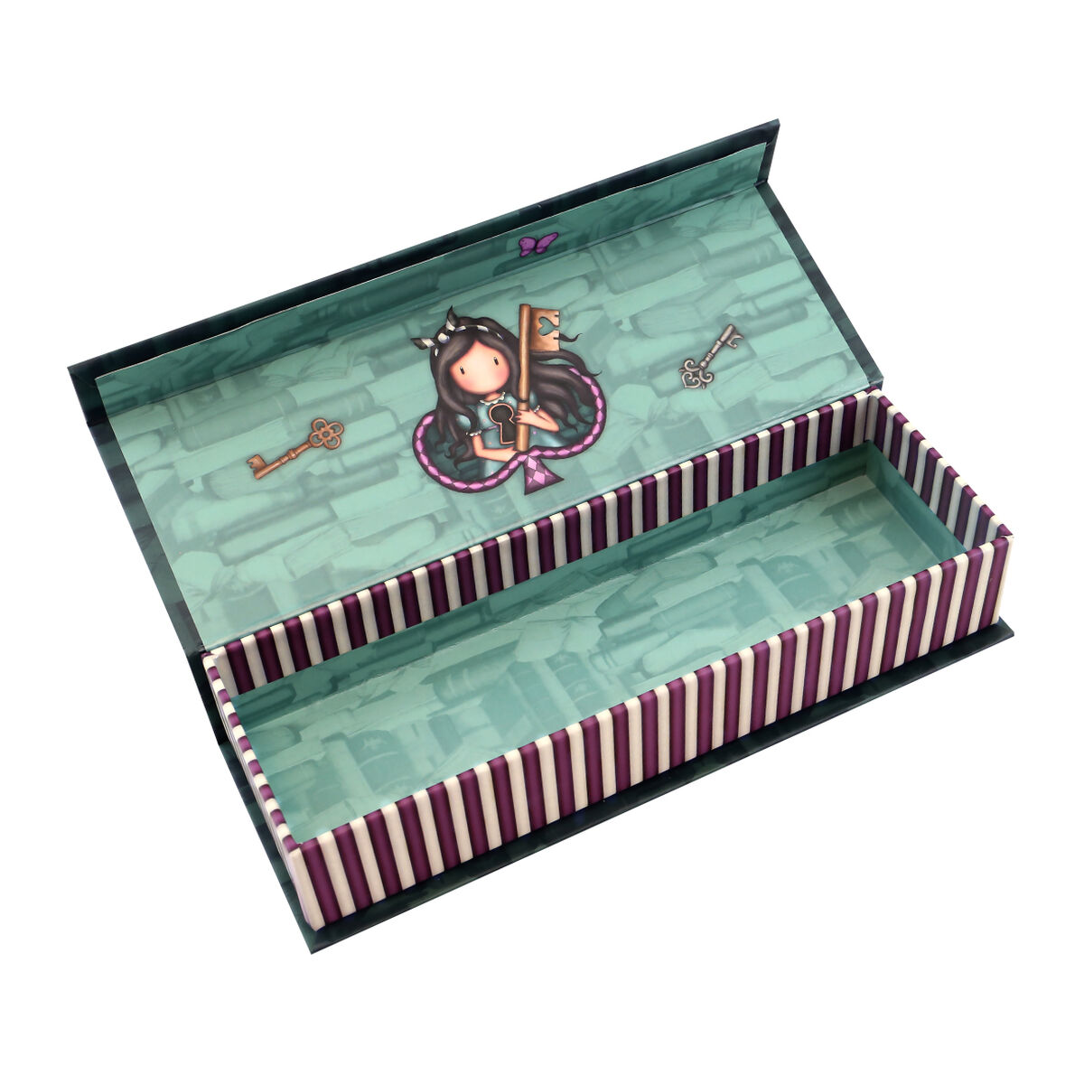 Bag Gorjuss Curiosity Box Grå Grön (20.2 x 4 x 7 cm) - 4