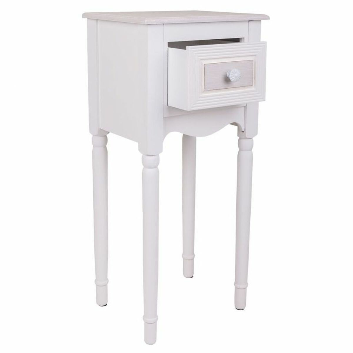 Nattduksbord Alexandra House Living Vit 26 x 72 x 33 cm - 8