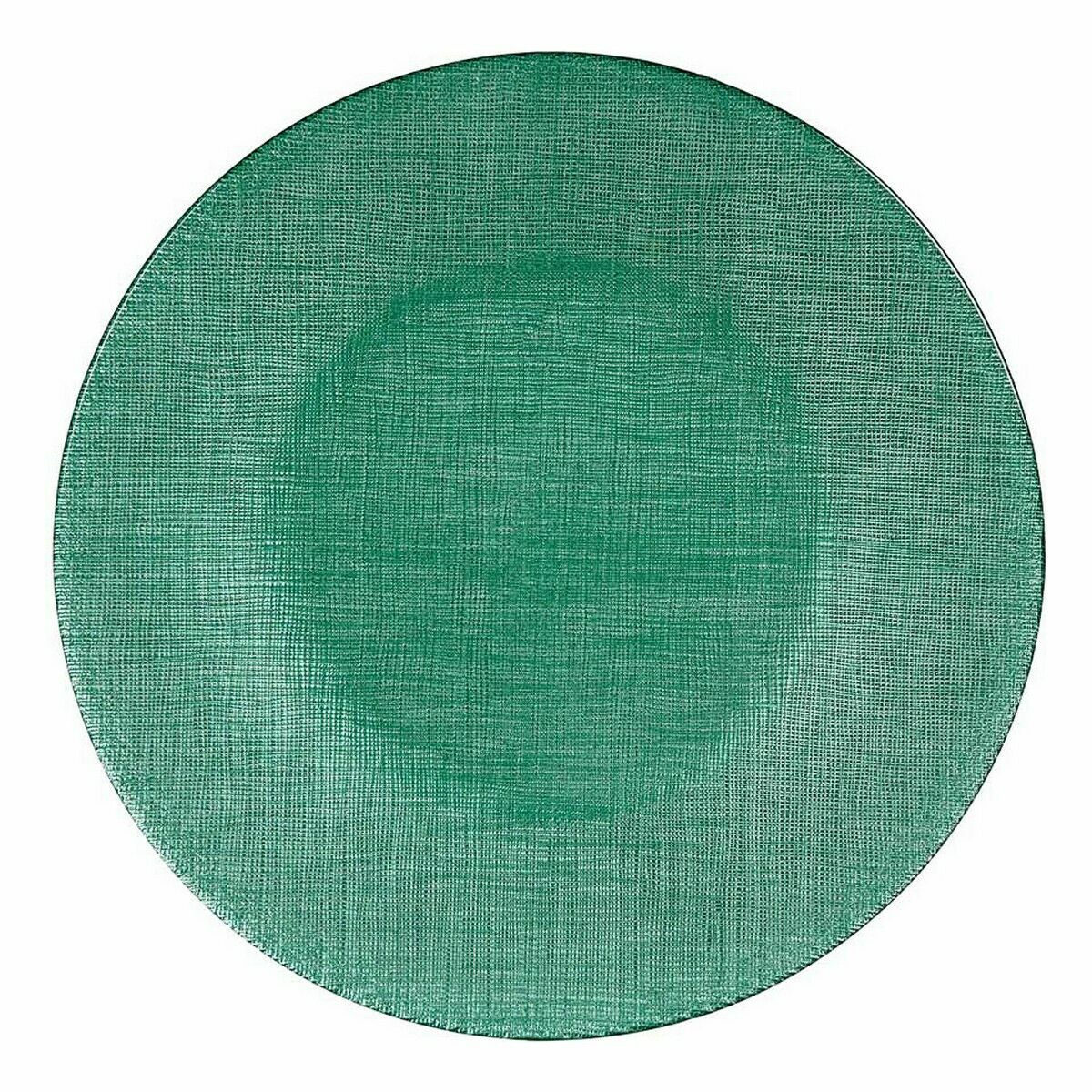 Platt skål Grön Glas 27,5 x 2 x 27,5 cm (6 antal) - 5