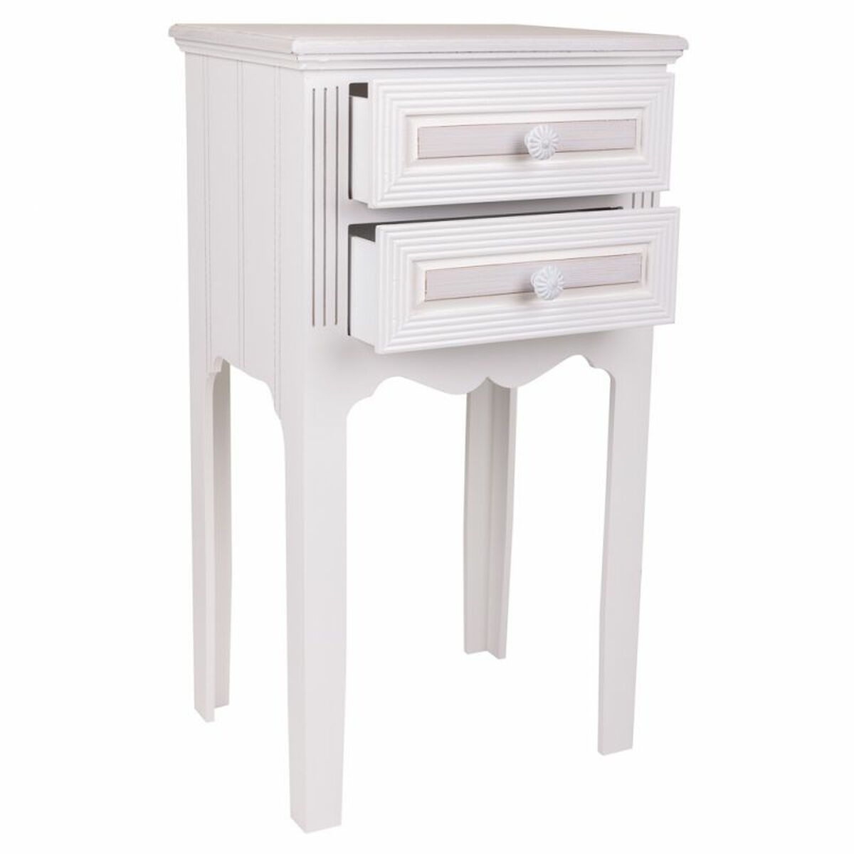 Nattduksbord Alexandra House Living Vit 28 x 69 x 38 cm - 3