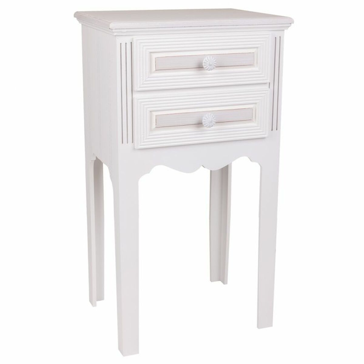 Nattduksbord Alexandra House Living Vit 28 x 69 x 38 cm