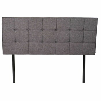 Sänggavel DKD Home Decor Grå Gummiträ 160 x 7 x 65 cm