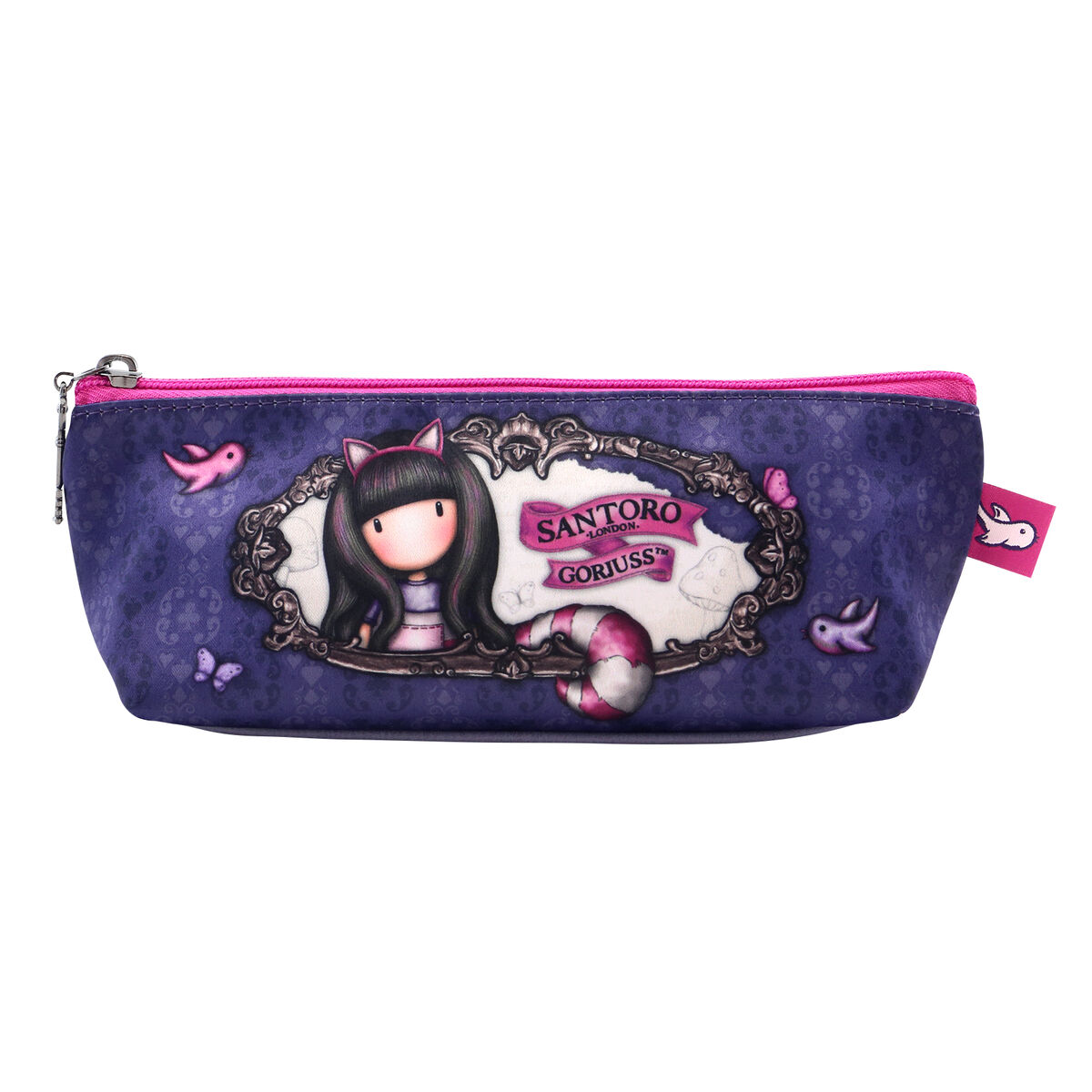 Skolväska Gorjuss Cheshire cat Rosa Purpur (22.3 x 8.8 x 5.7 cm) - 3