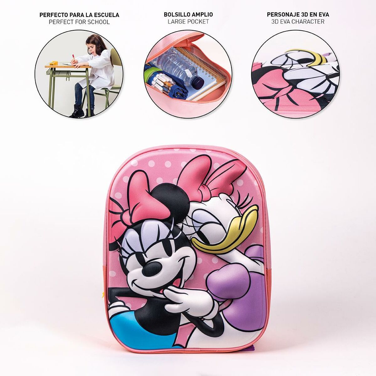 Skolryggsäck Minnie Mouse Rosa 25 x 31 x 10 cm - 8