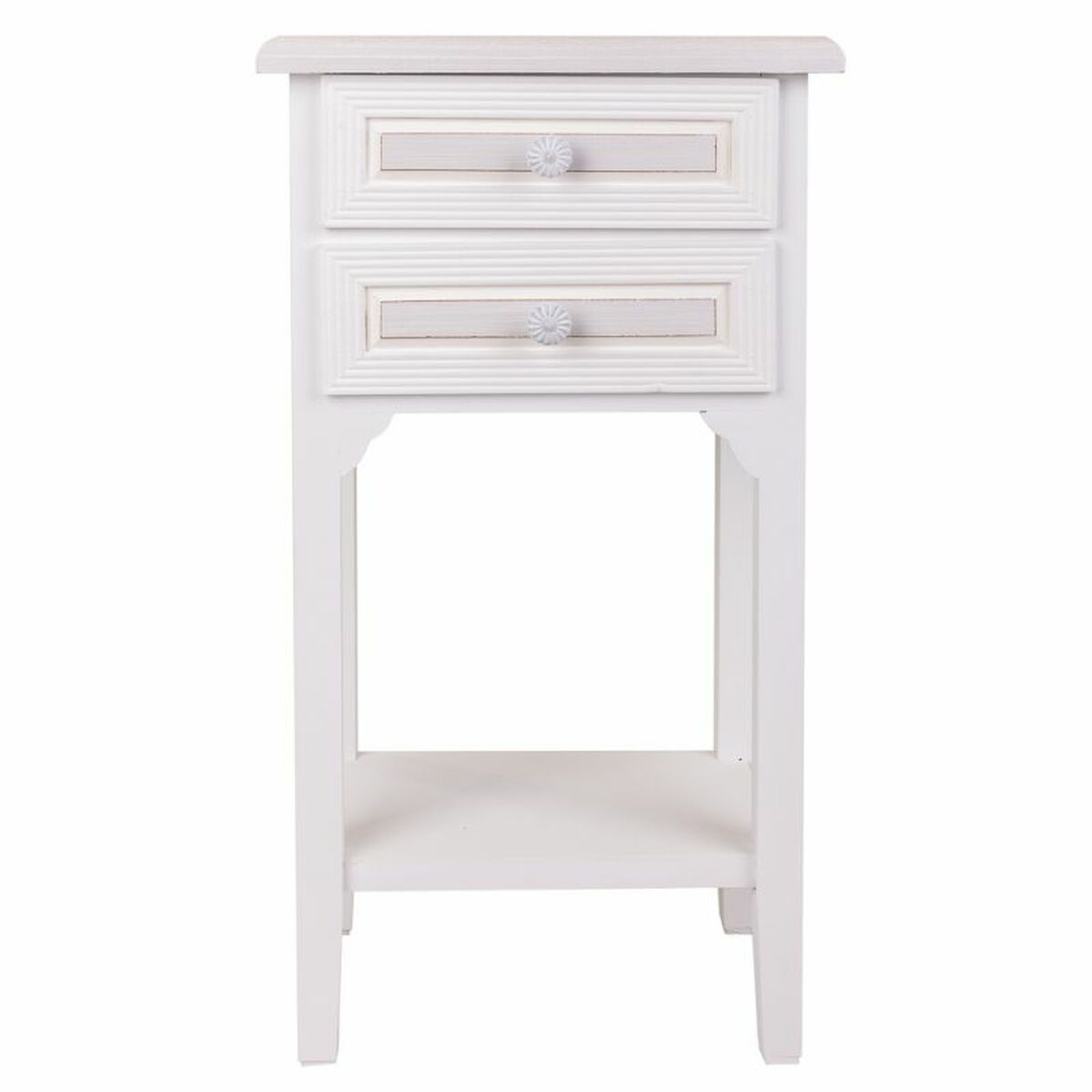 Nattduksbord Alexandra House Living Vit 26 x 69 x 37 cm - 4