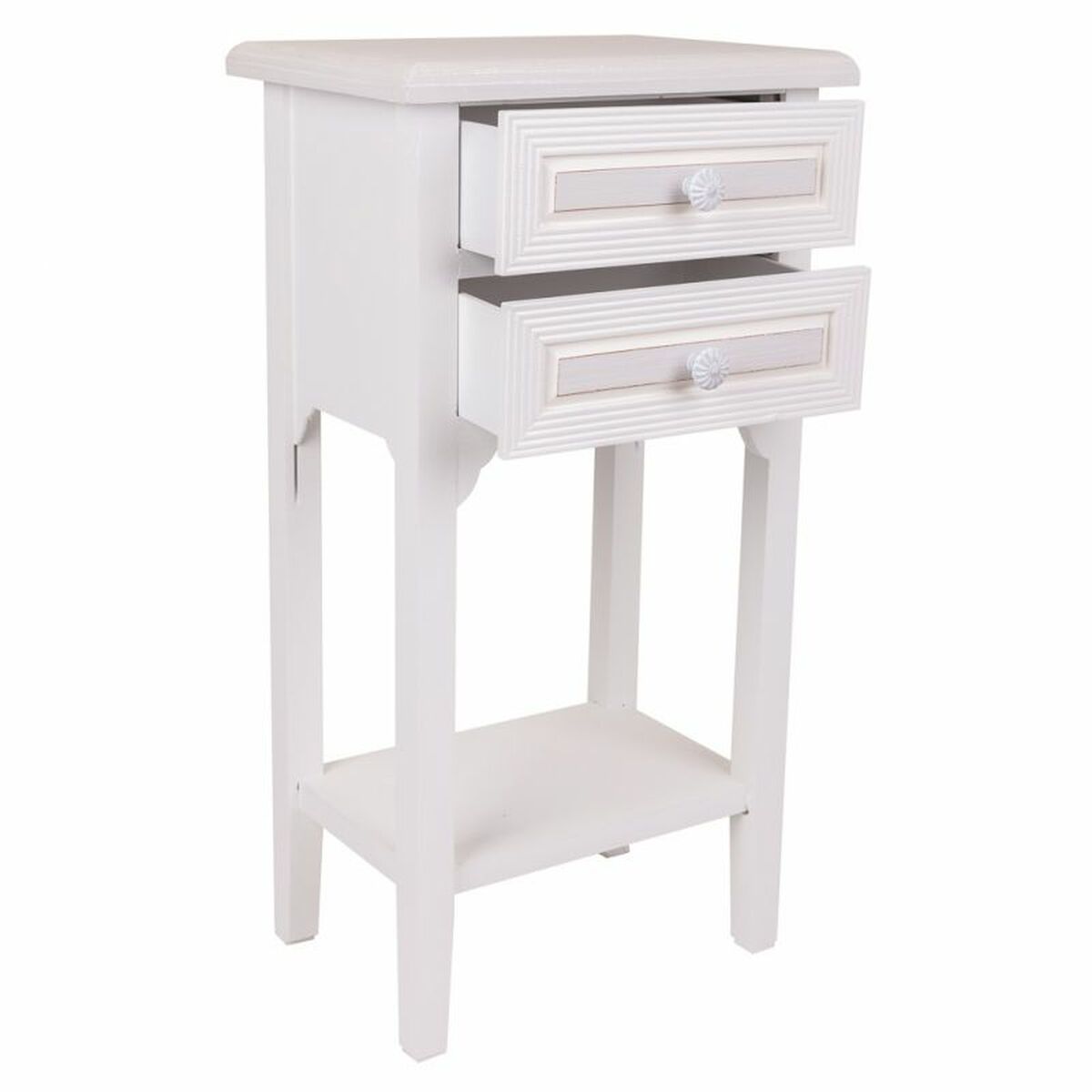 Nattduksbord Alexandra House Living Vit 26 x 69 x 37 cm - 3