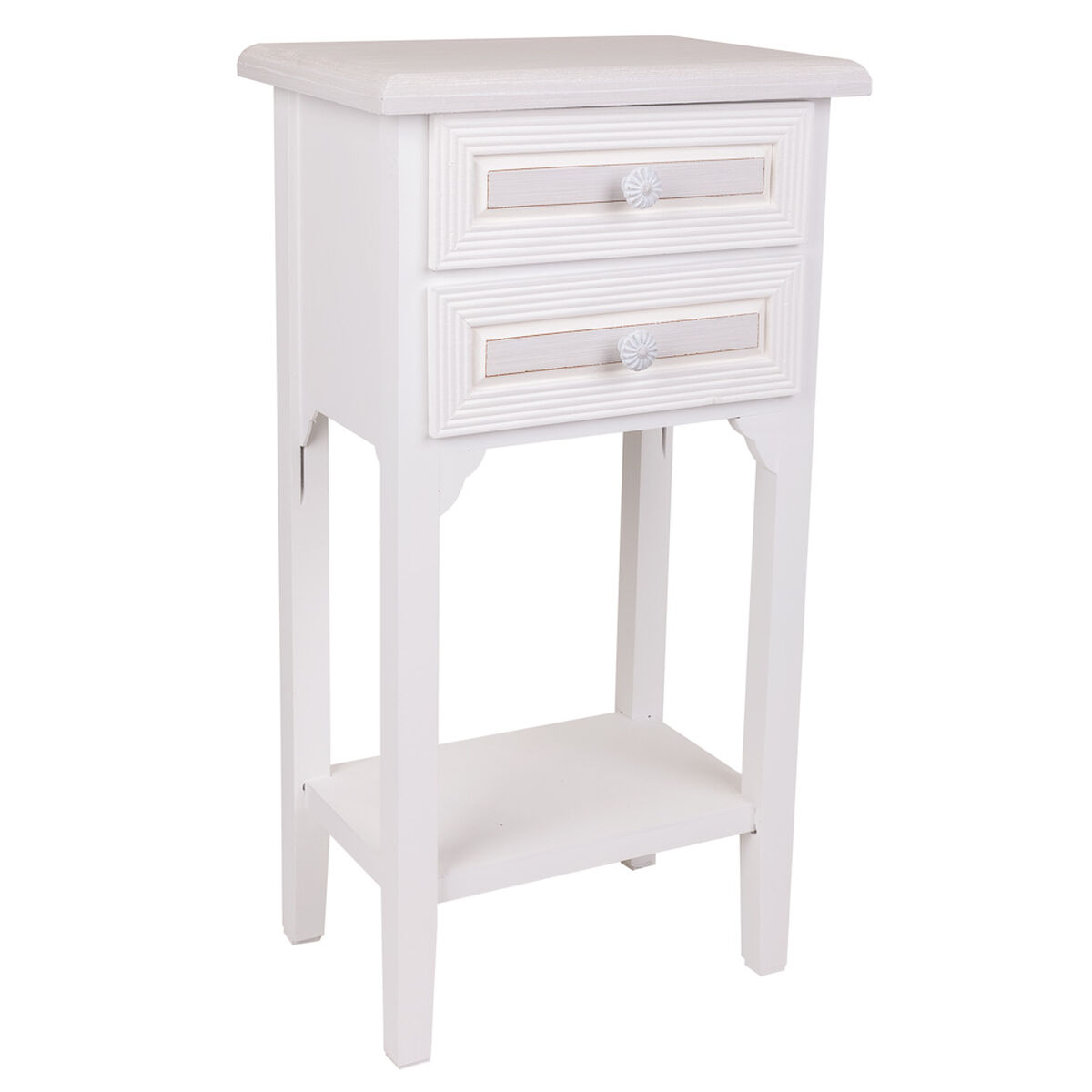 Nattduksbord Alexandra House Living Vit 26 x 69 x 37 cm